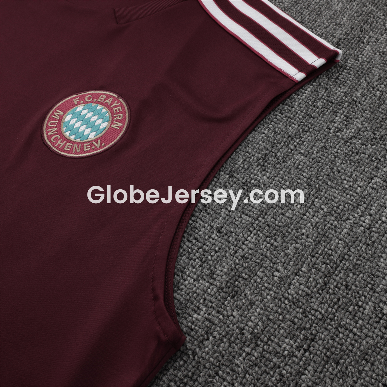 GlobeJersey-Bayern Munich 25-26 Throwback Trefoil Vest Training Set - Deep Red