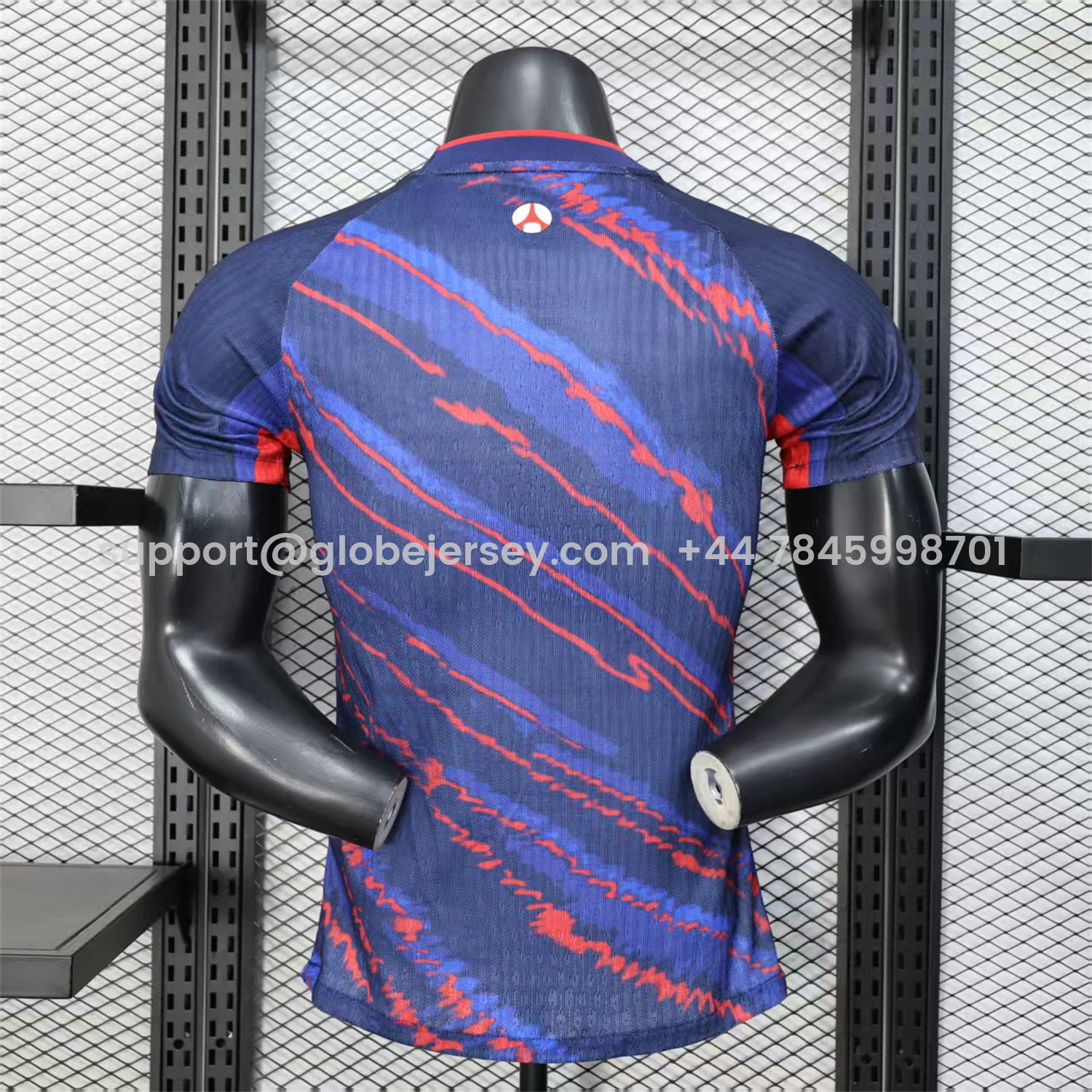 GlobeJersey-Paris Saint-Germain PSG X JD 25-26 Red Line Blue Special Edition Jersey - Player Version