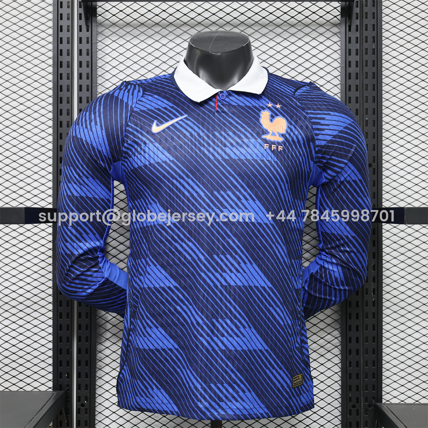 GlobeJersey-France 2026 Home Long Sleeves Jersey - Player Version