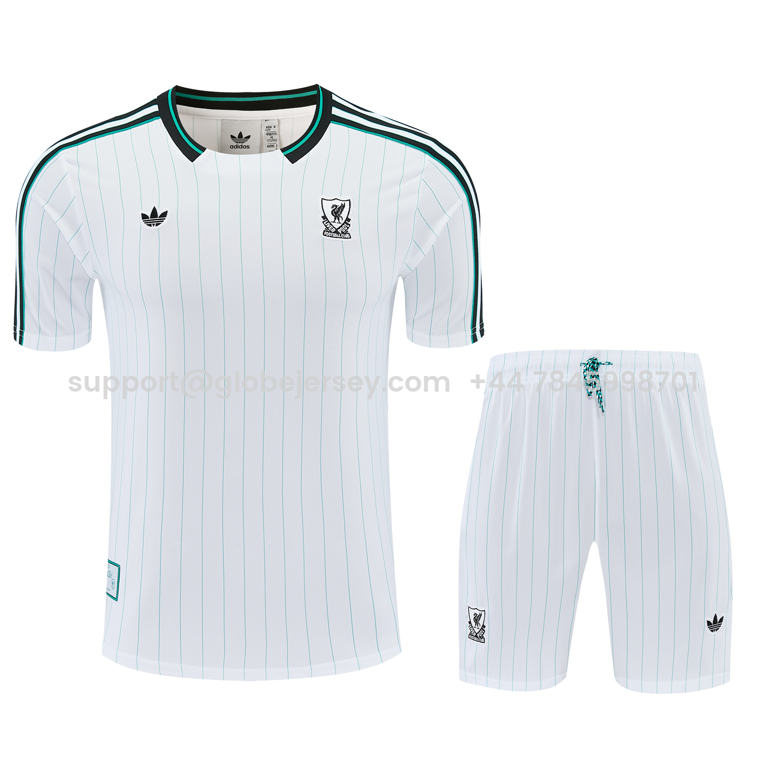 GlobeJersey-Liver.pool 25-26 Retro Style Short-Sleeve Training Set - Colors Top & Colors Pants