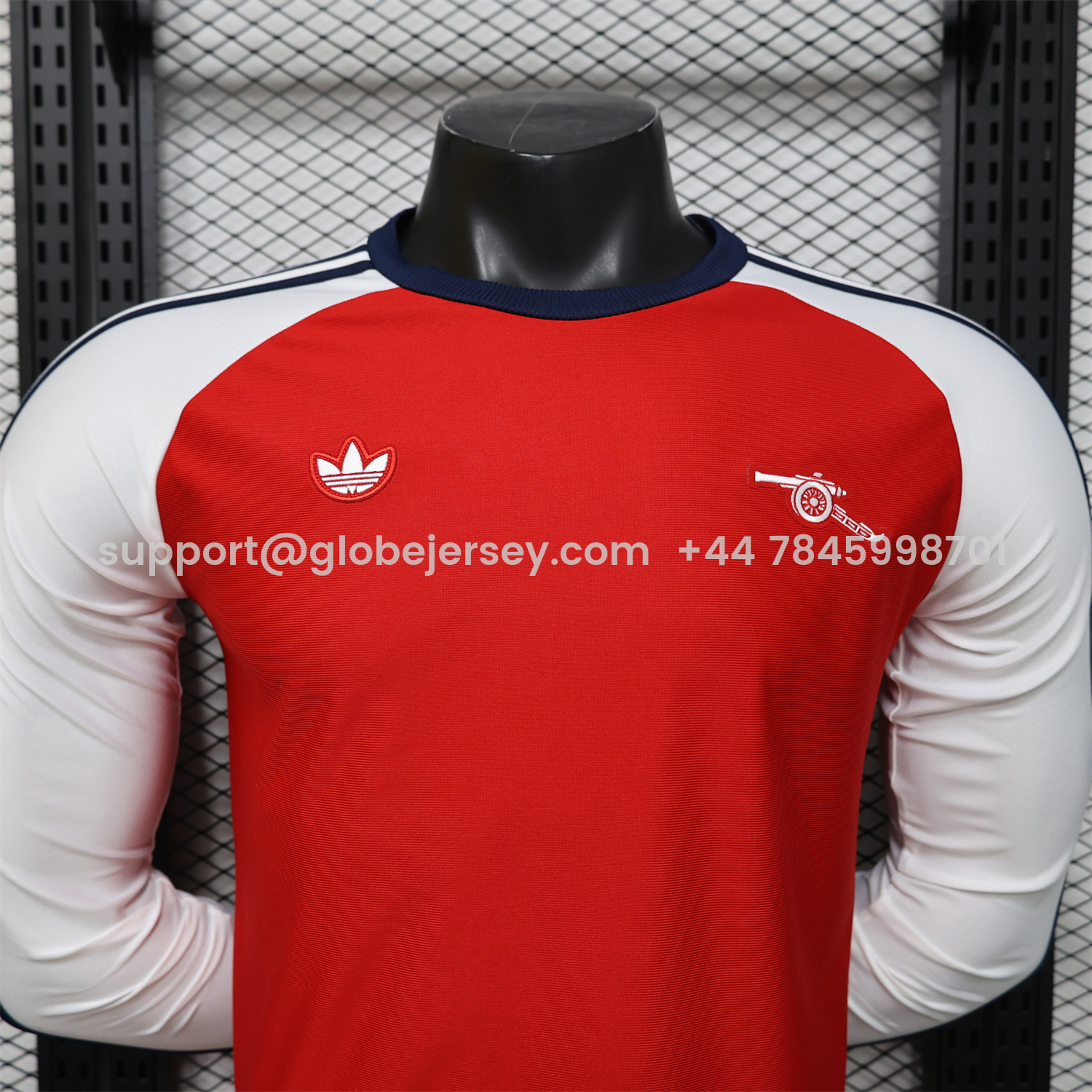 GlobeJersey-Arsenal 25-26 Red With White Casual Long Sleeves Jersey - Player Version