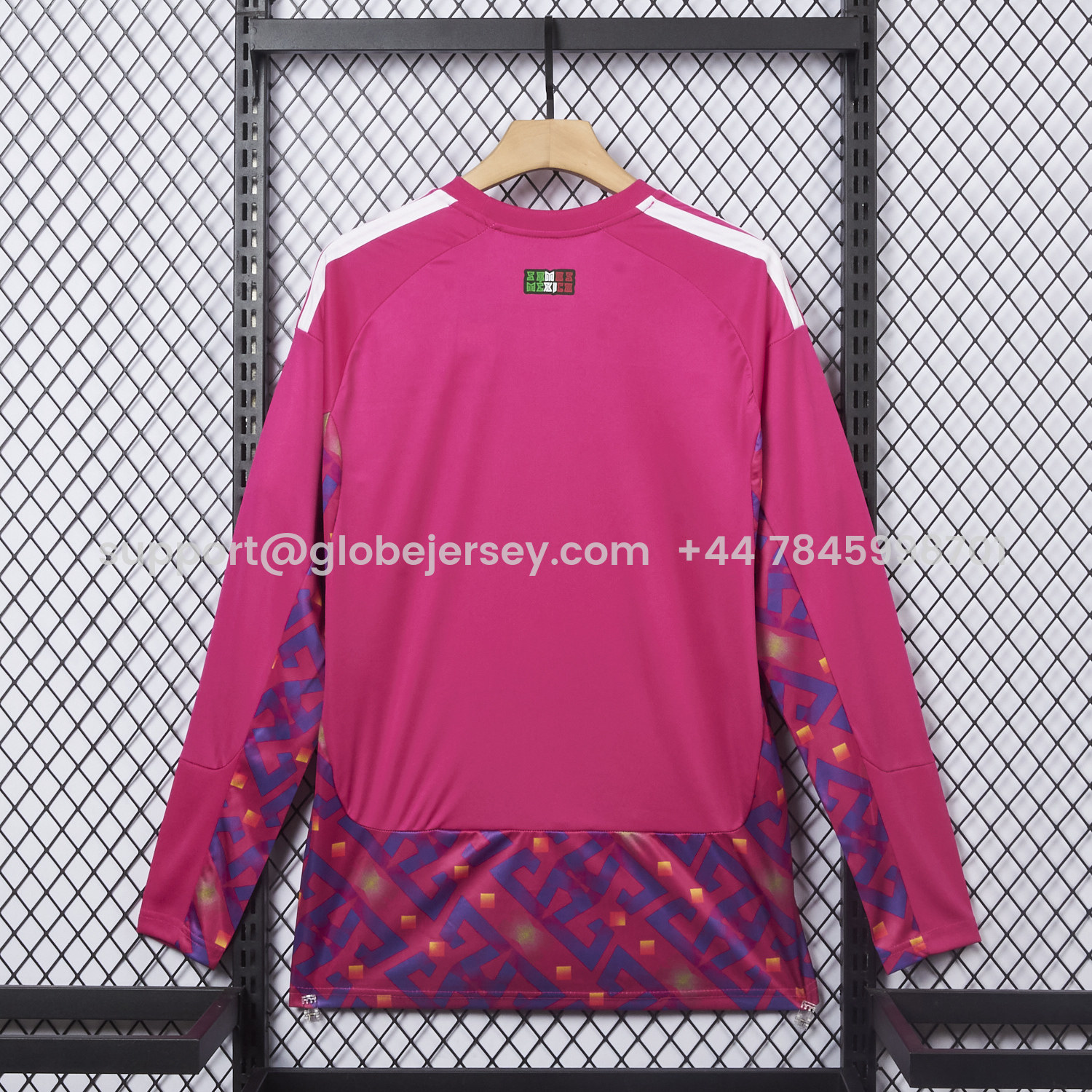 GlobeJersey-Mexico 2026 Pink Goalkeeper Long Sleeves Jersey - Fans Version