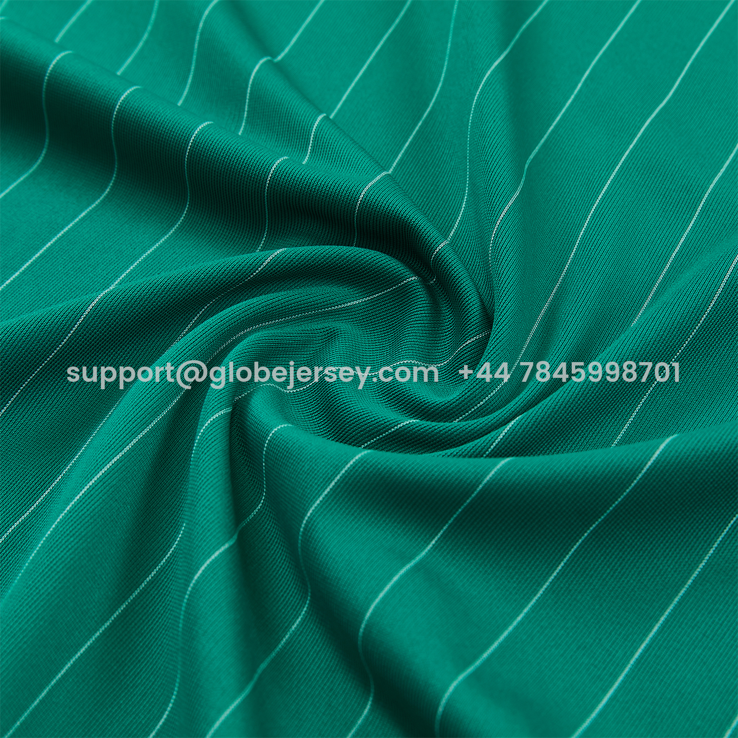 GlobeJersey-Liver.pool 25-26 Retro Style Short-Sleeve Training Set - Green With White Stripes Top & Pants