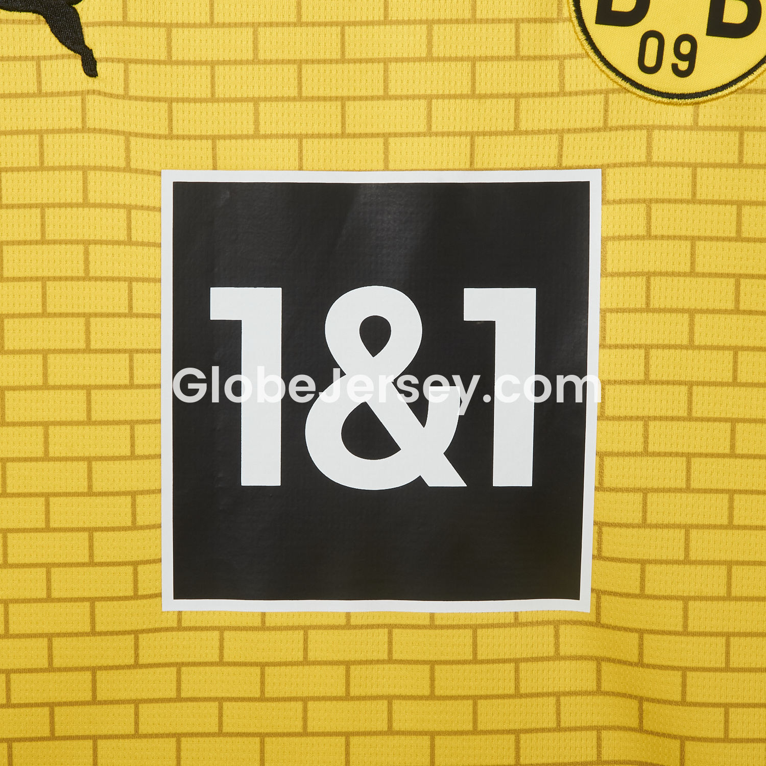 GlobeJersey-Dortmund 25-26 Pre-Match Training Yellow Brickwork Pattern Jersey - Fans Version