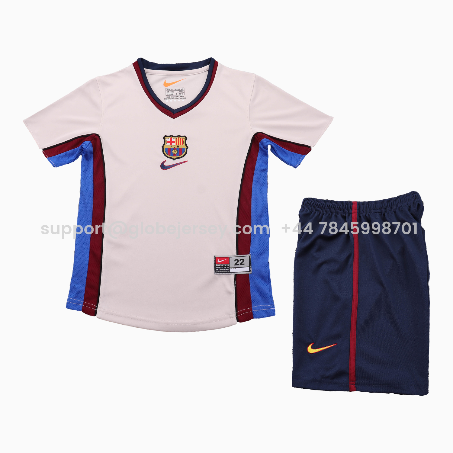 GlobeJersey-Retro Barcelona 1998-99 Away Kids Kit