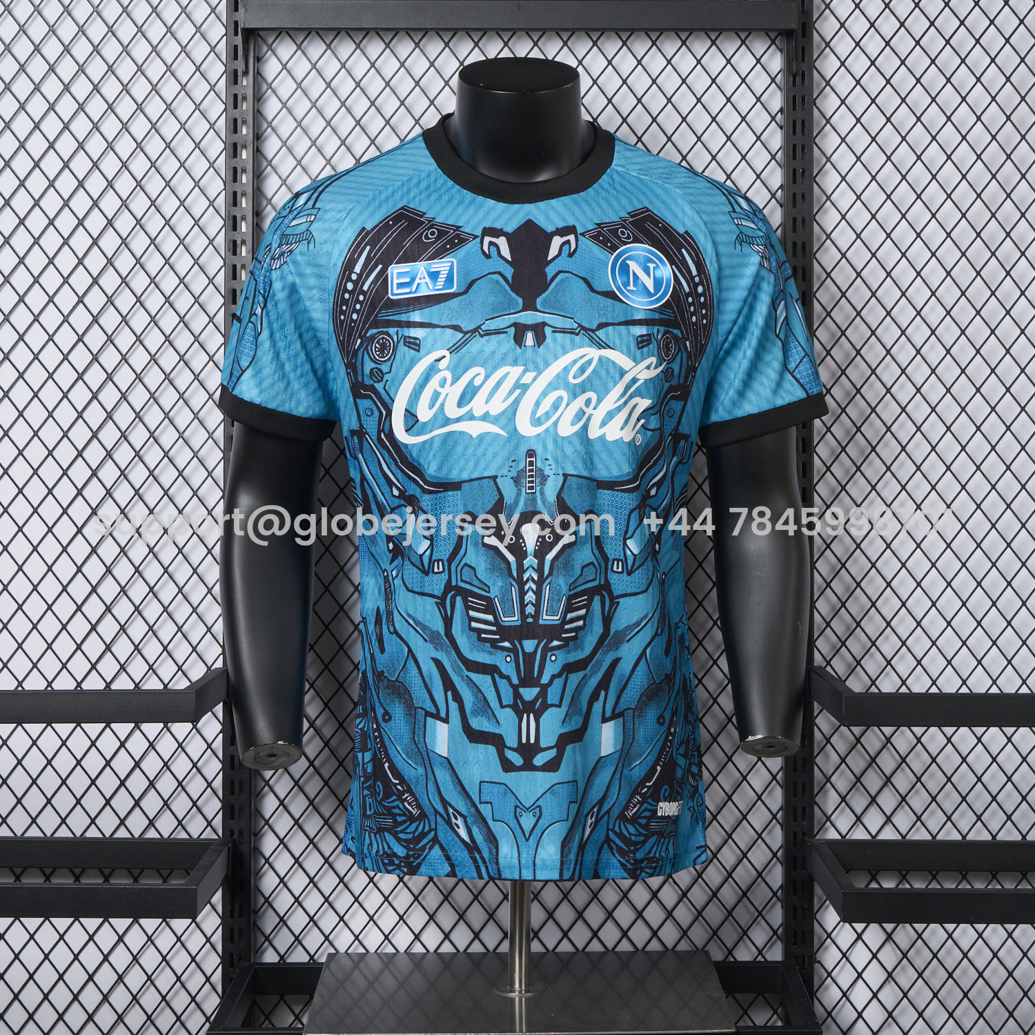 GlobeJersey-Napoli 25-26 Blue Mecha Training Jersey - Player Version