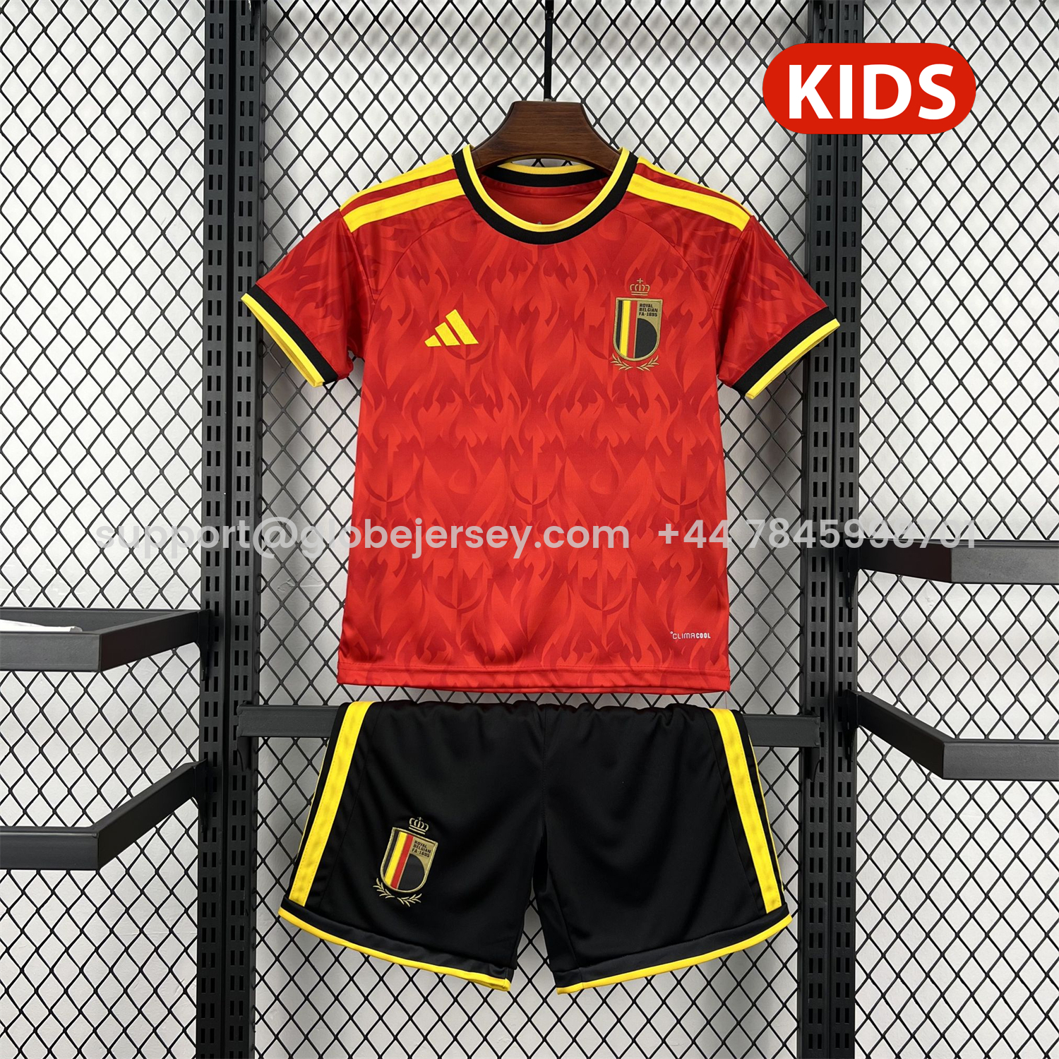 GlobeJersey-Belgium 2026 Home Kids Kit