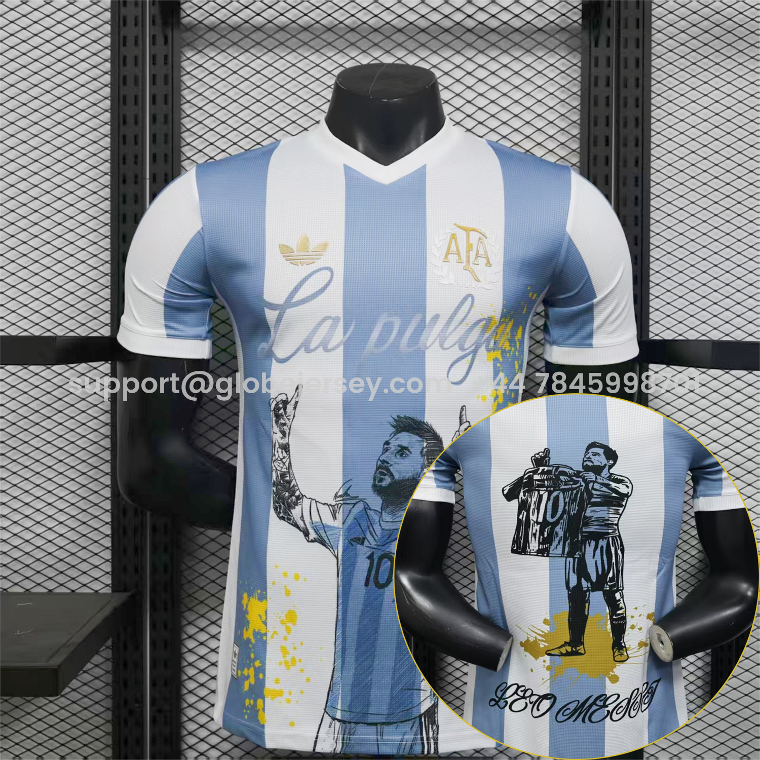 GlobeJersey-Argentina 25-26 50th Anniversary Messi Graffiti Special Jersey - Player Version