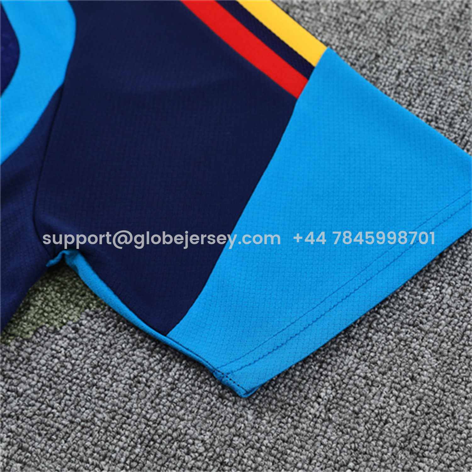 GlobeJersey-Spain 2026 Kids Short-Sleeve Training Set - Royal Blue Top & Shorts