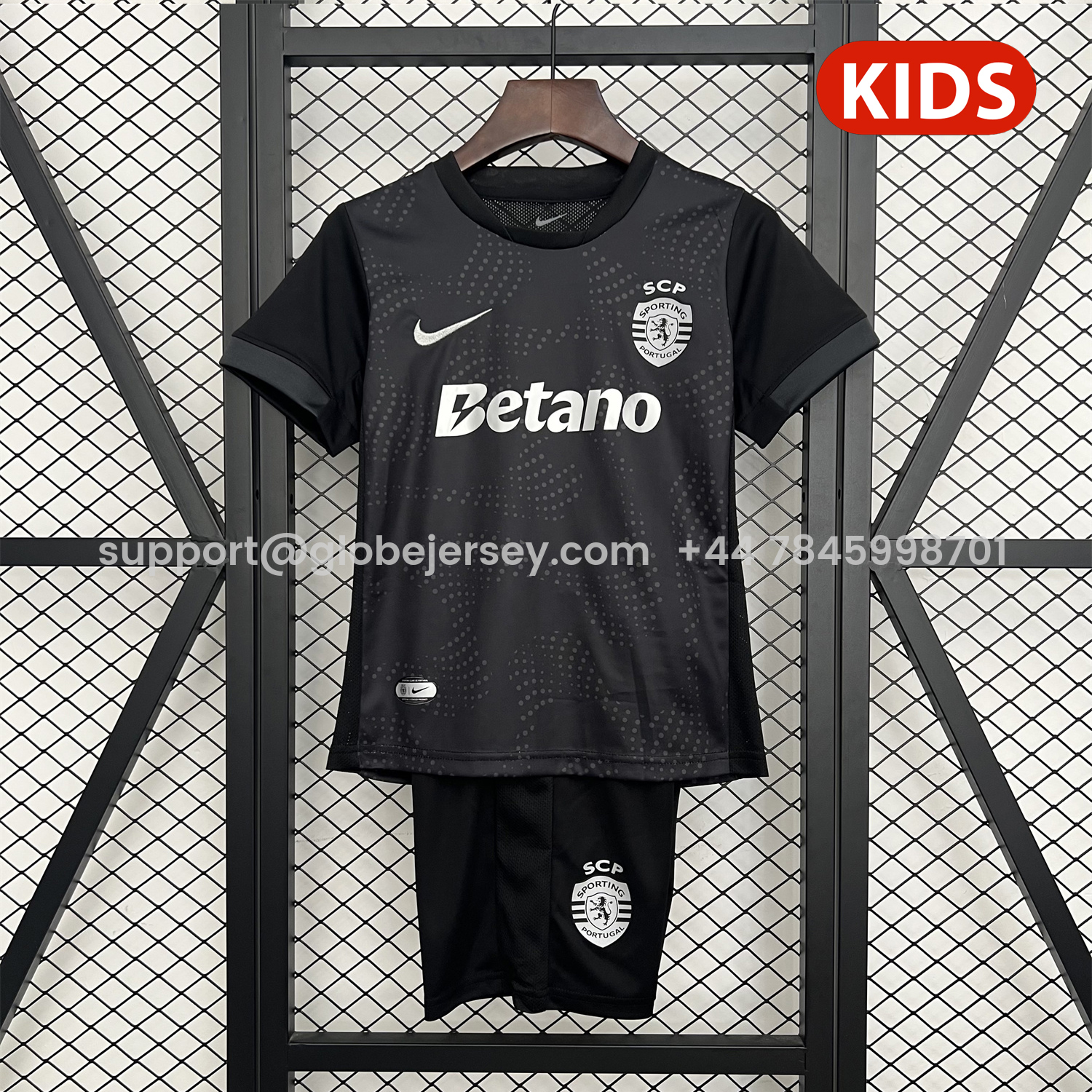 GlobeJersey-Sporting CP 25-26 Black Special Kids Kit