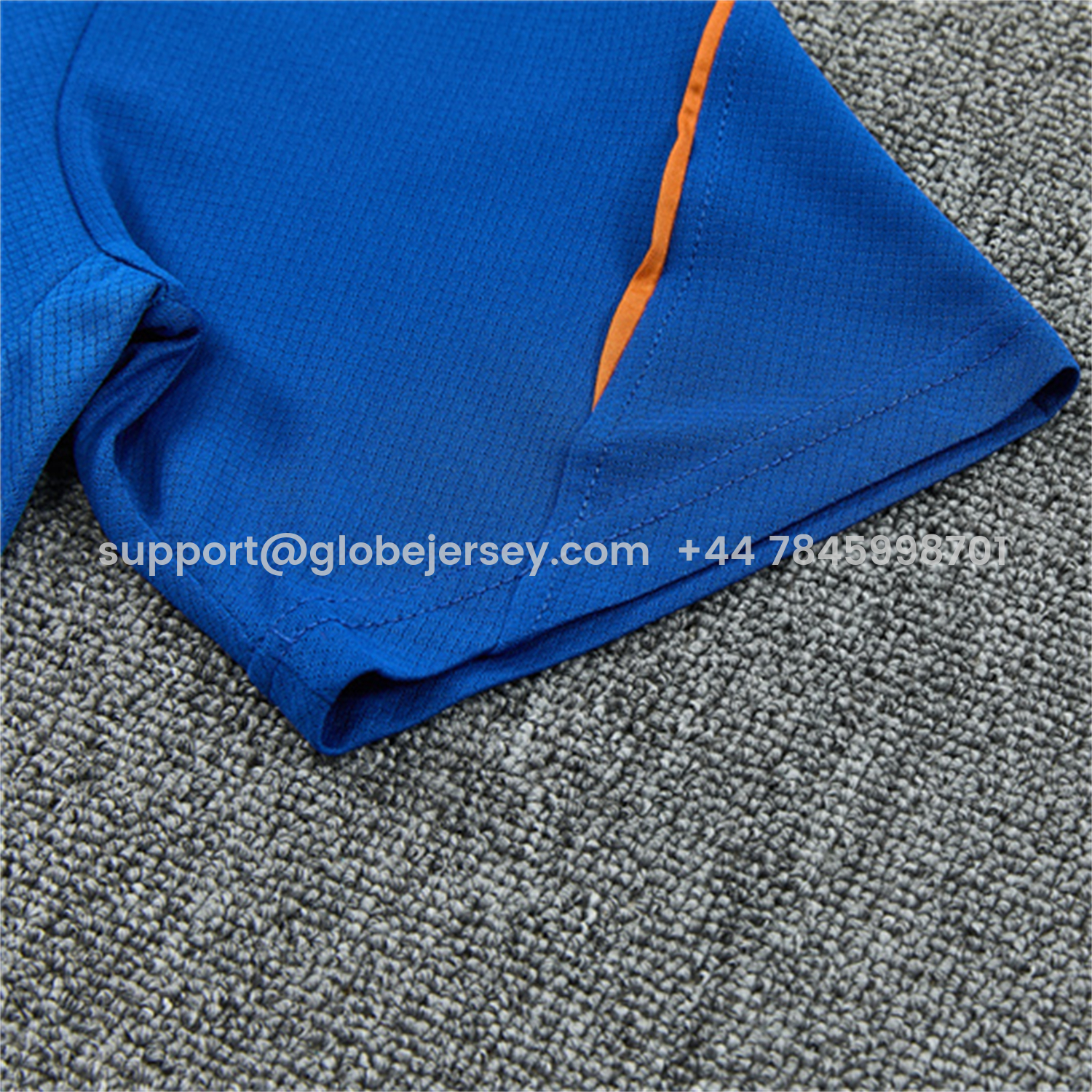GlobeJersey-France 2026 Kids Short-Sleeve Training Set - Blue Top & Shorts