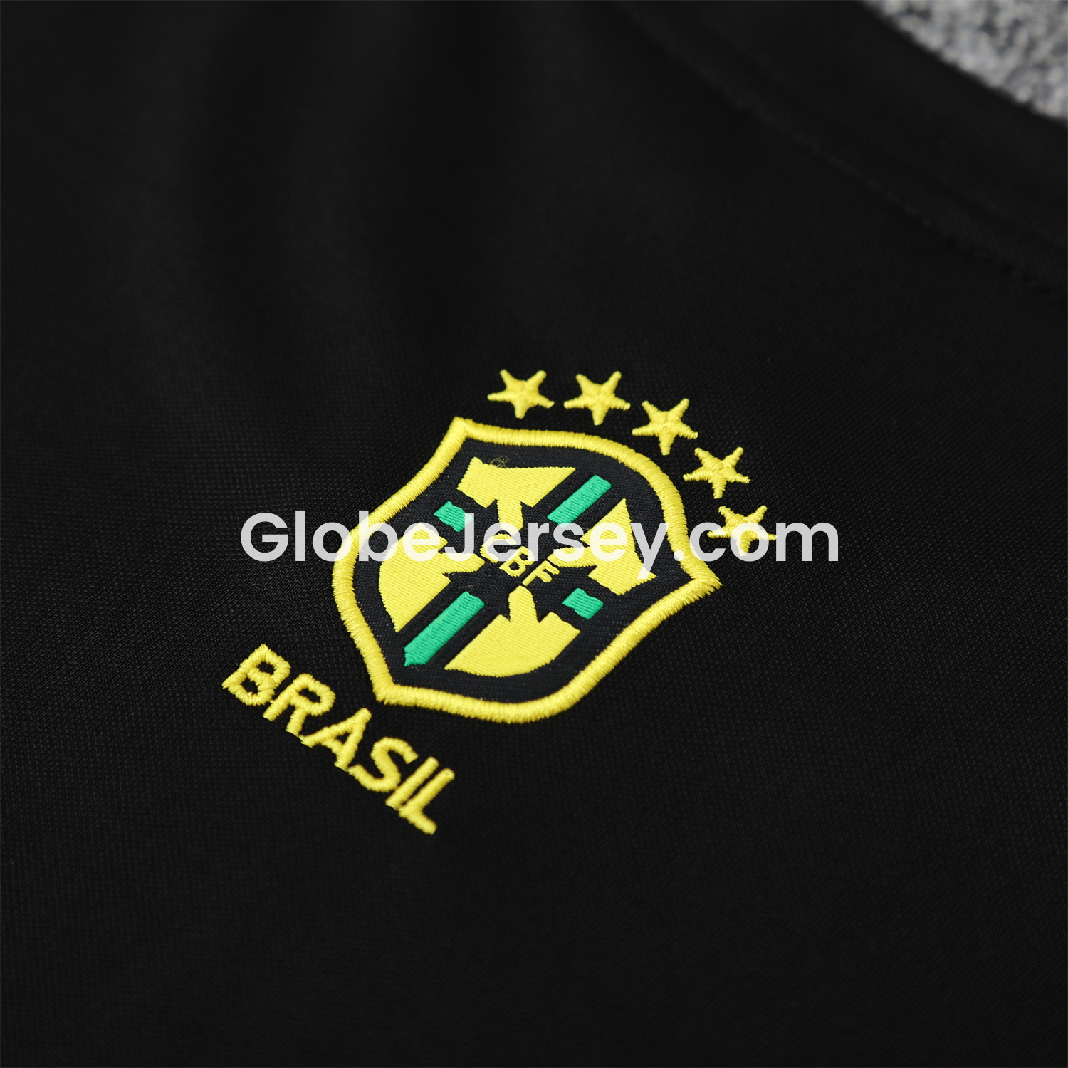 GlobeJersey-Brazil 25-26 Blue Jesus Statue Vest Training Set - Blue Vest & Black Shorts