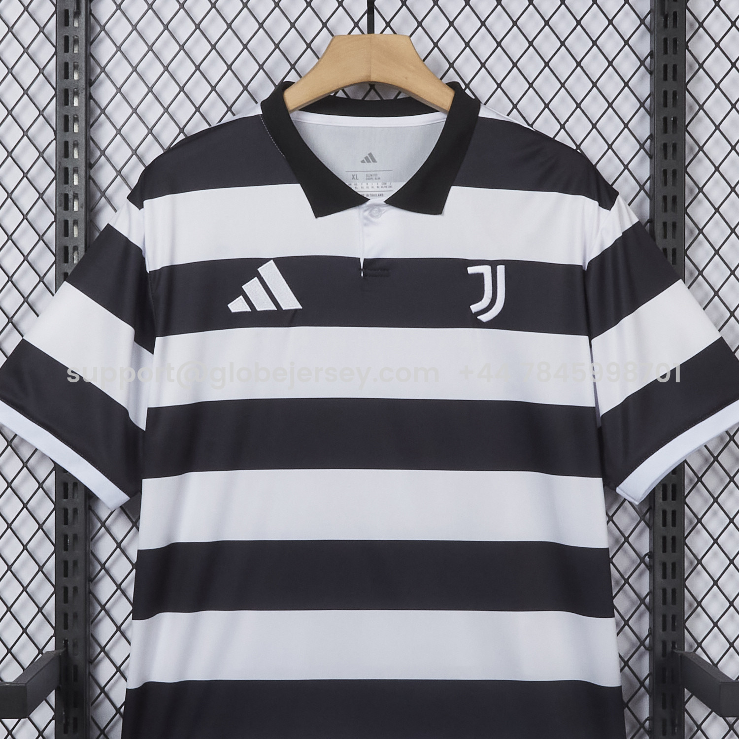 GlobeJersey-Juventus 25-26 Black and White Striped Special Jersey - Fans Version