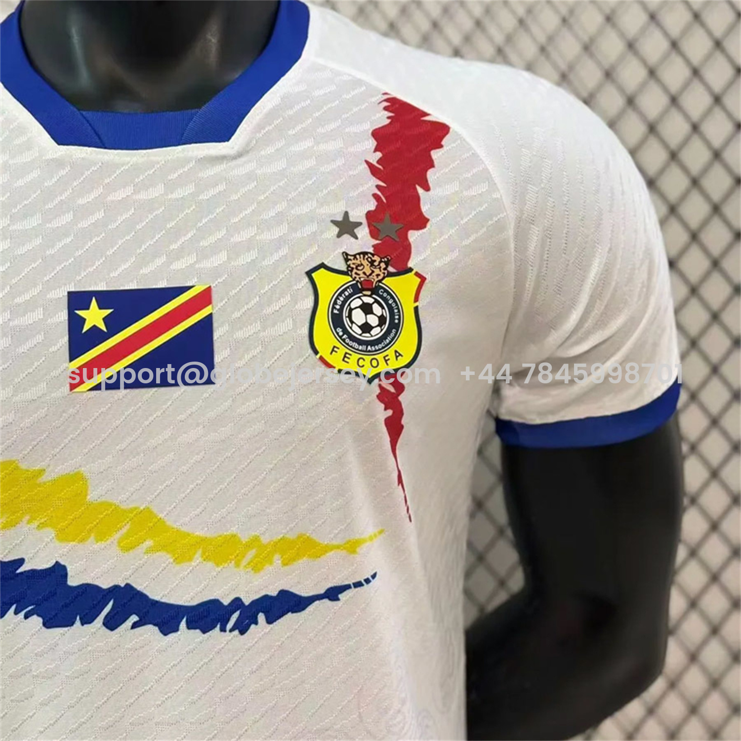 GlobeJersey-Retro Congo 2023 Away White Jersey - Player Version