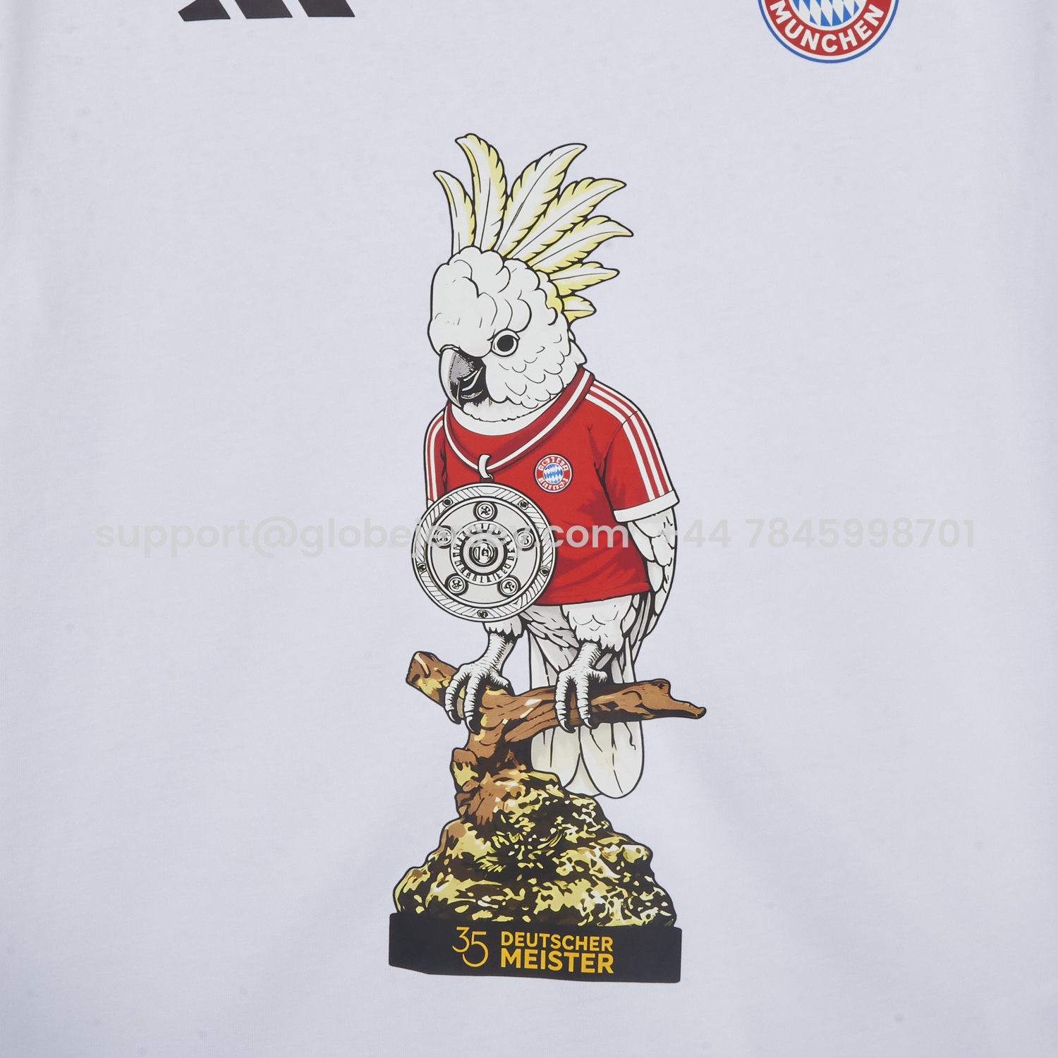 GlobeJersey-Bayern Munich 25-26 “35. Deutscher Meister” Championship Commemorative White T-shirt