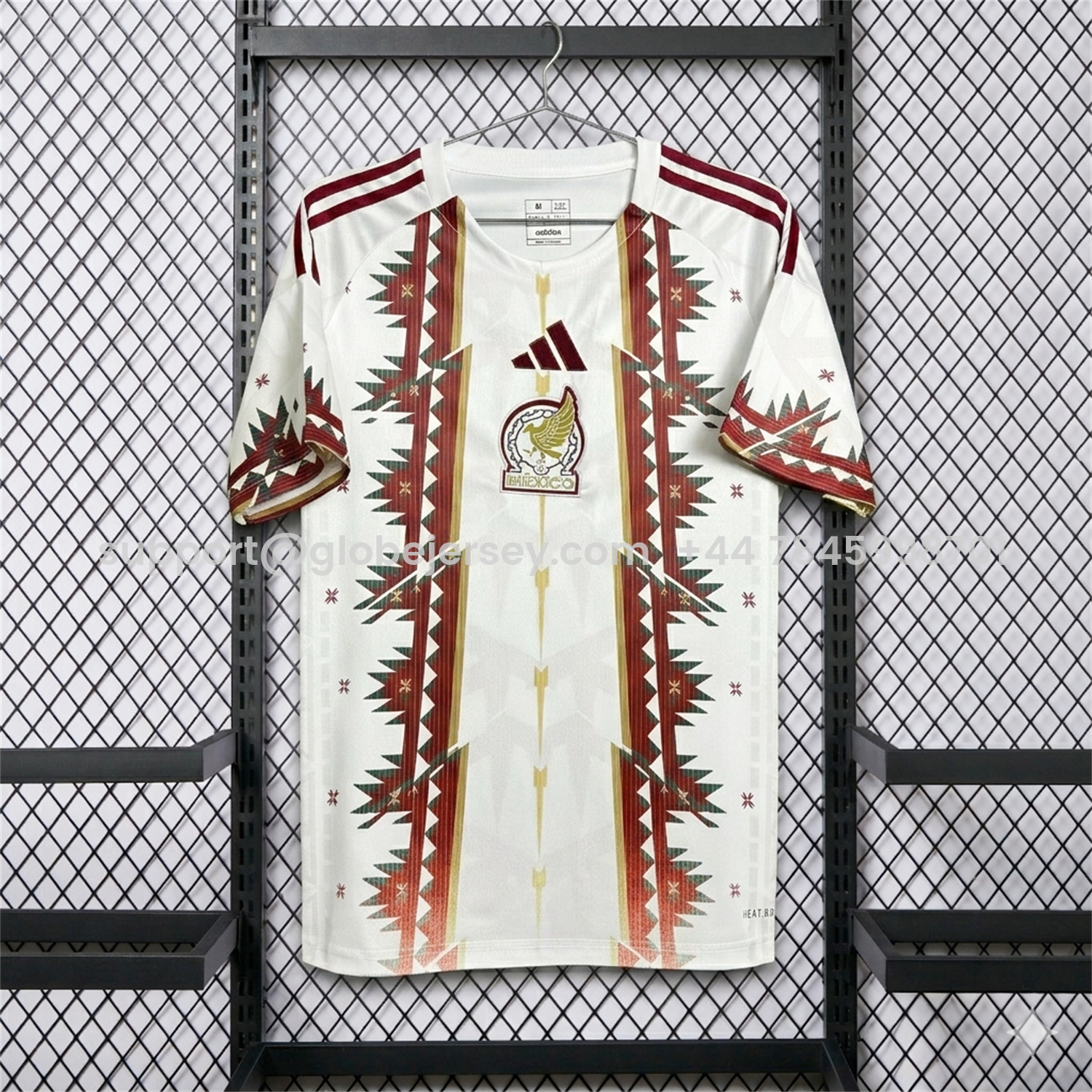 GlobeJersey-Mexico 2026 Thorn Pattern White Special Jersey - Fans Version