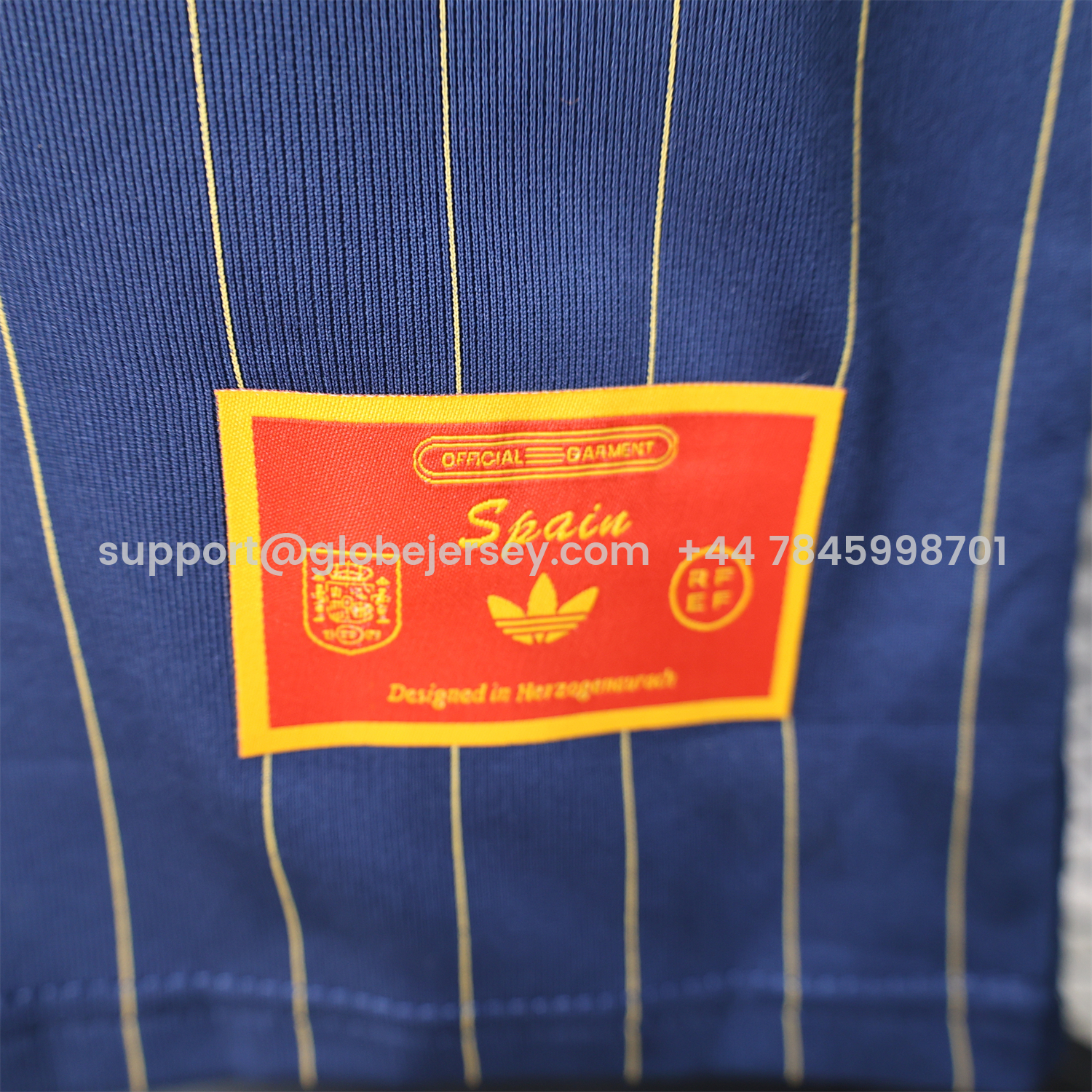 GlobeJersey-Spain 2026 Terrace Icon Retro Casual Style Deep Blue Jersey - Player Version