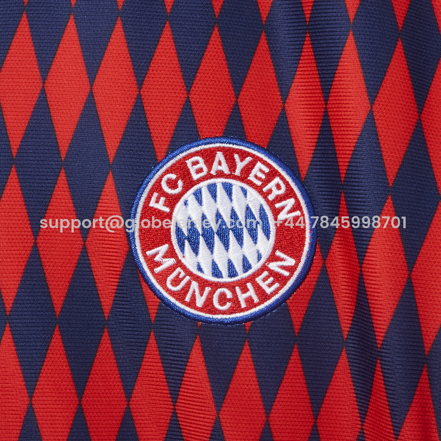 GlobeJersey-Bayern Munich 25-26 Trefoil Retro Style Red And Deep Blue Jersey - Fans Version