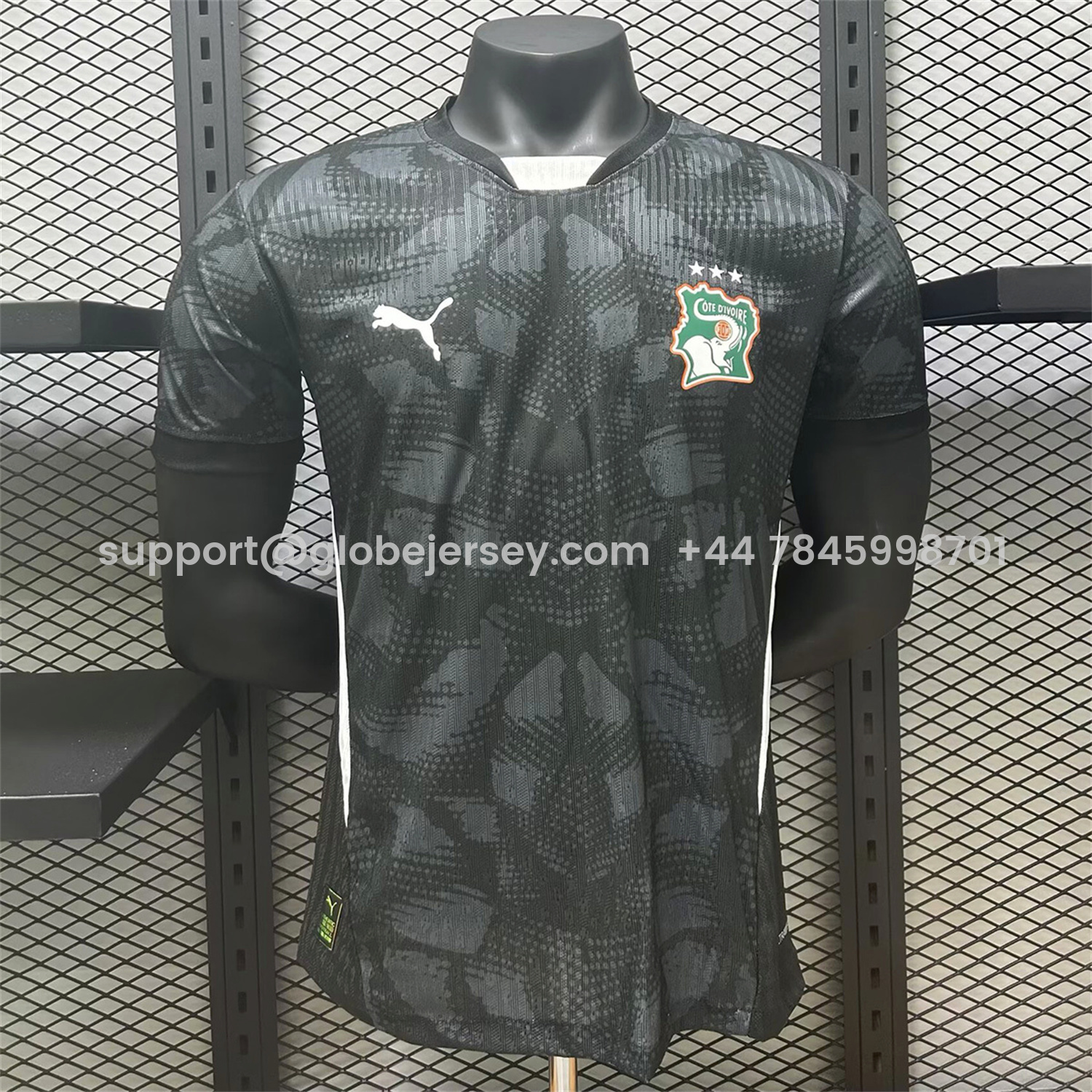 GlobeJersey-Ivory Coast 25-26 Goalkeeper Black Jersey - Player Version