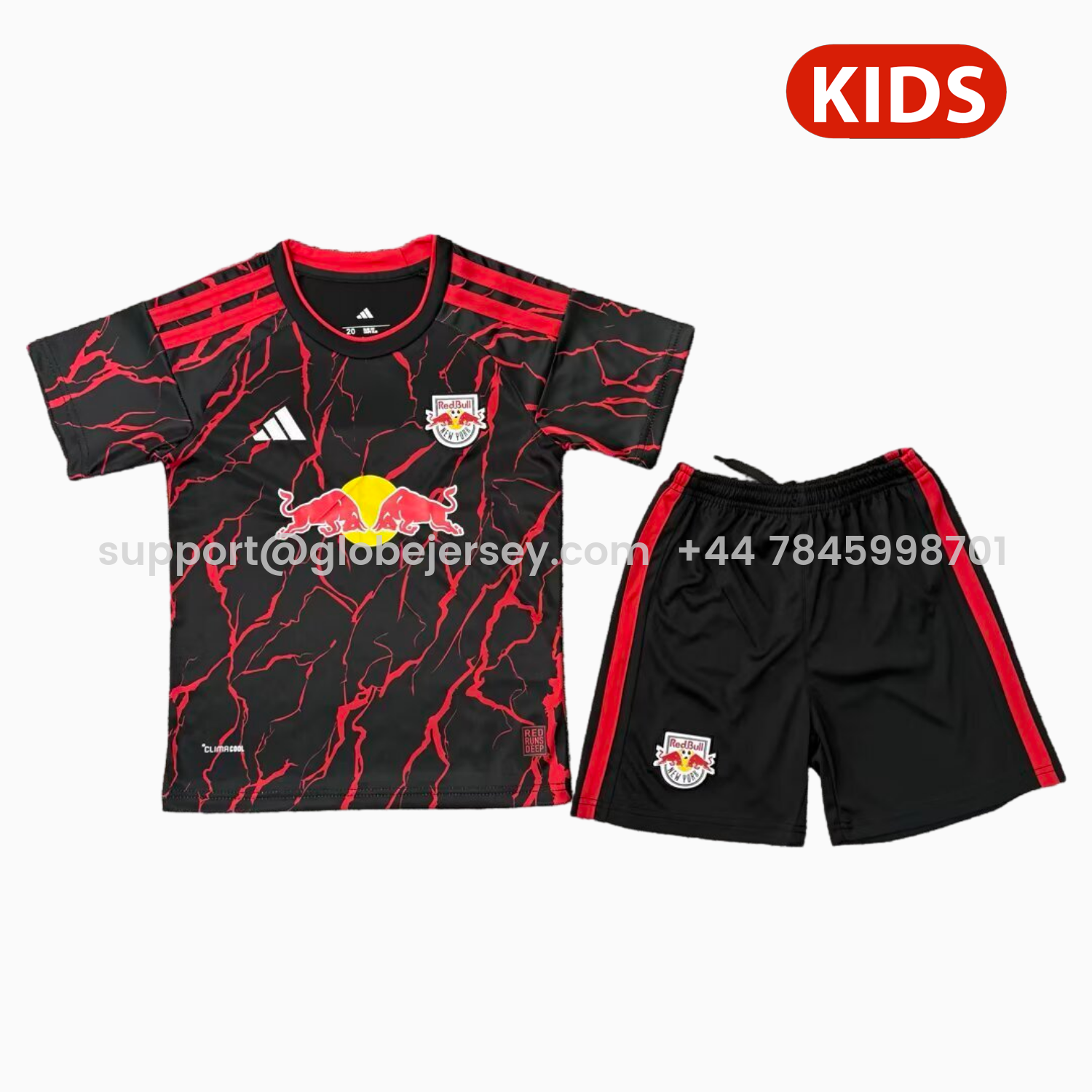 GlobeJersey-New York Red Bulls 2026 Home Kids Kit