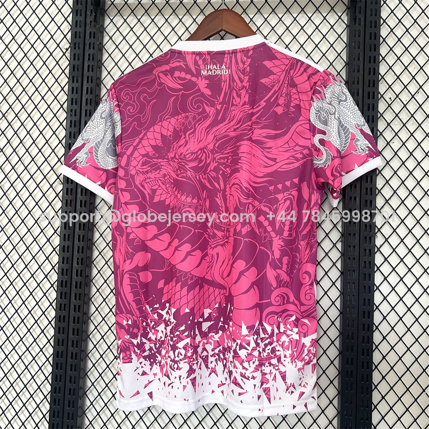 GlobeJersey-Real Madrid 25-26 White Dragon Pink Special Jersey - Fans Version
