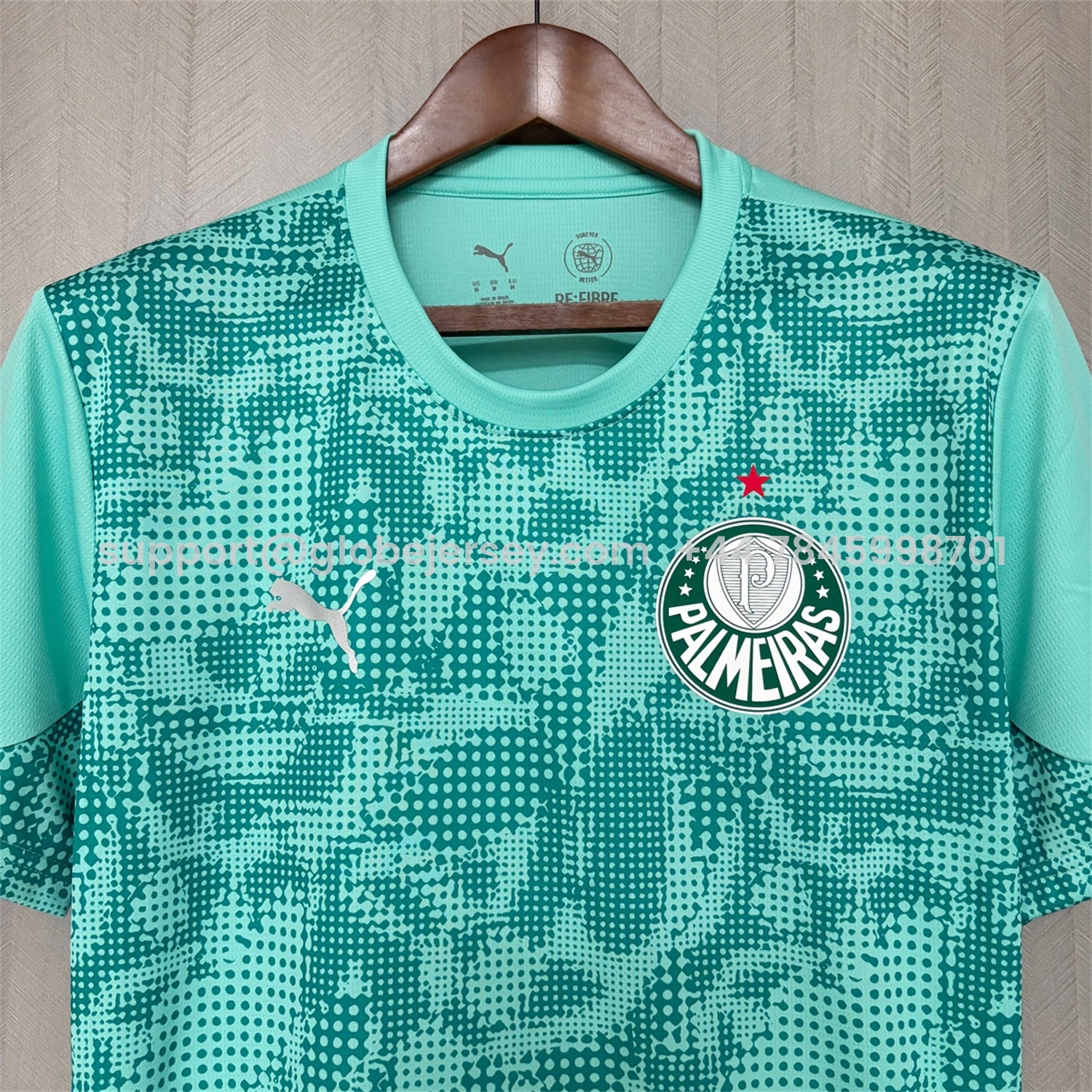 GlobeJersey-Palmeiras 26-27 Mint Green Training Jersey - Fans Version