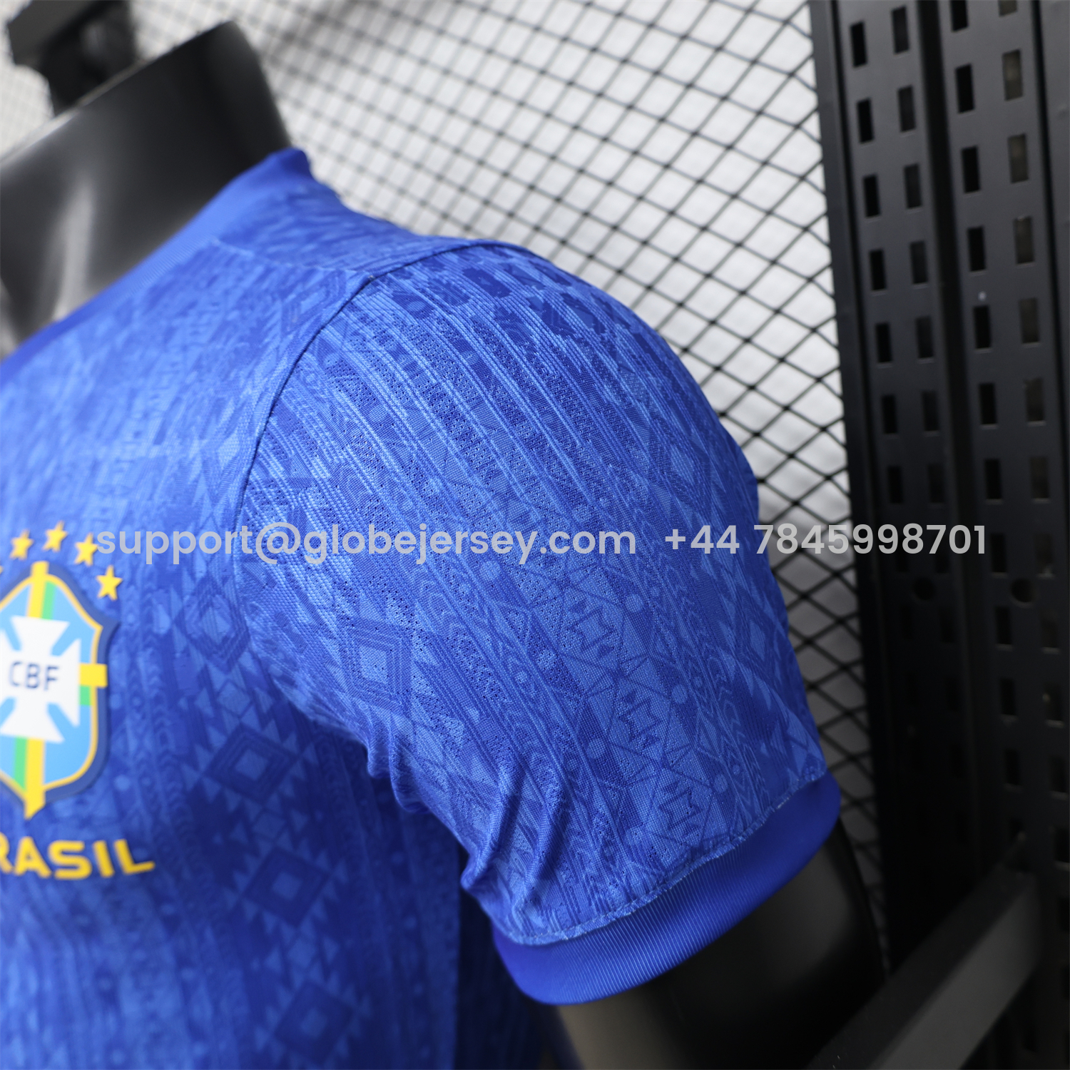 GlobeJersey-Brazil 2026 Diamond Texture Blue Special Jersey - Player Version