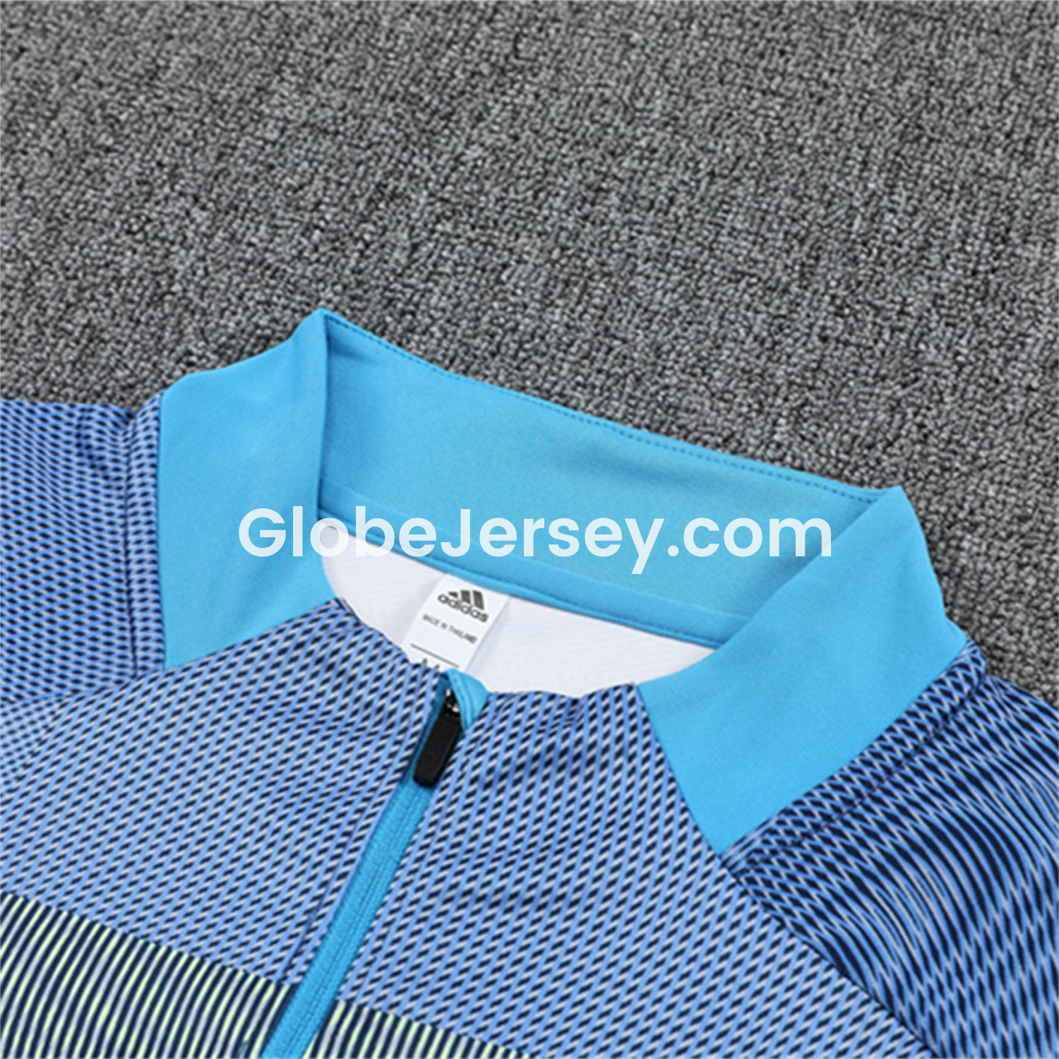 GlobeJersey-Real Madrid 25-26 Long Sleeves Training Set - Blue-Gray Camouflage Top & Blue Pants