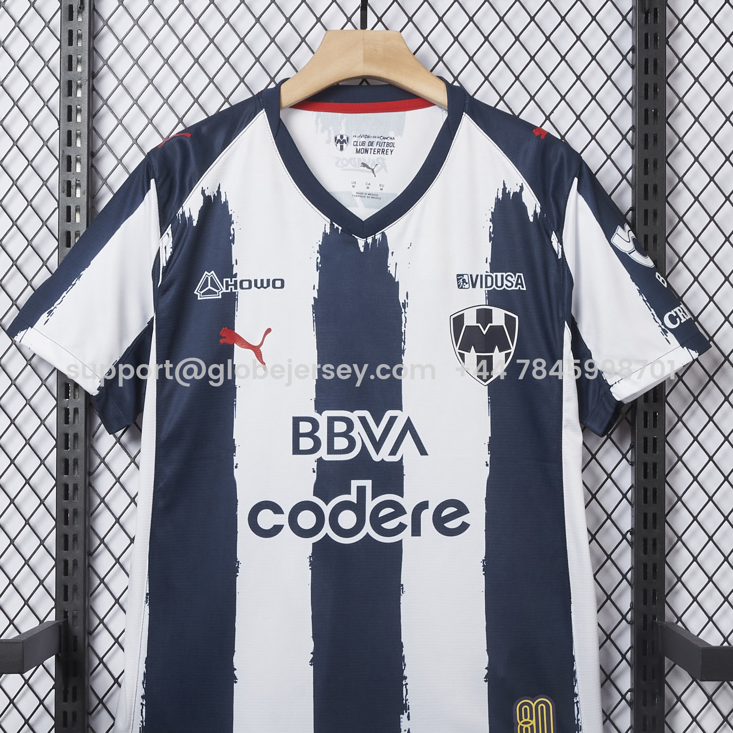 GlobeJersey-Rayados Monterrey 25-26 Home Stripes Jersey - Fans Version