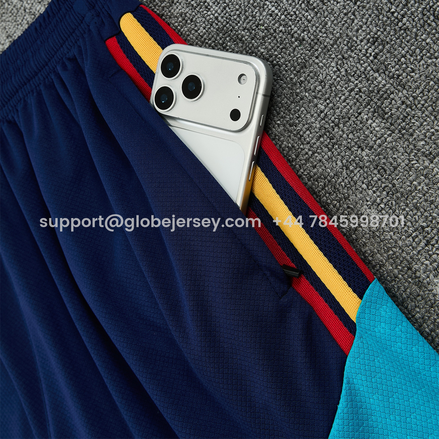 GlobeJersey-Spain 2026 Vest Training Set - Light Blue Top & Dark Blue Pants