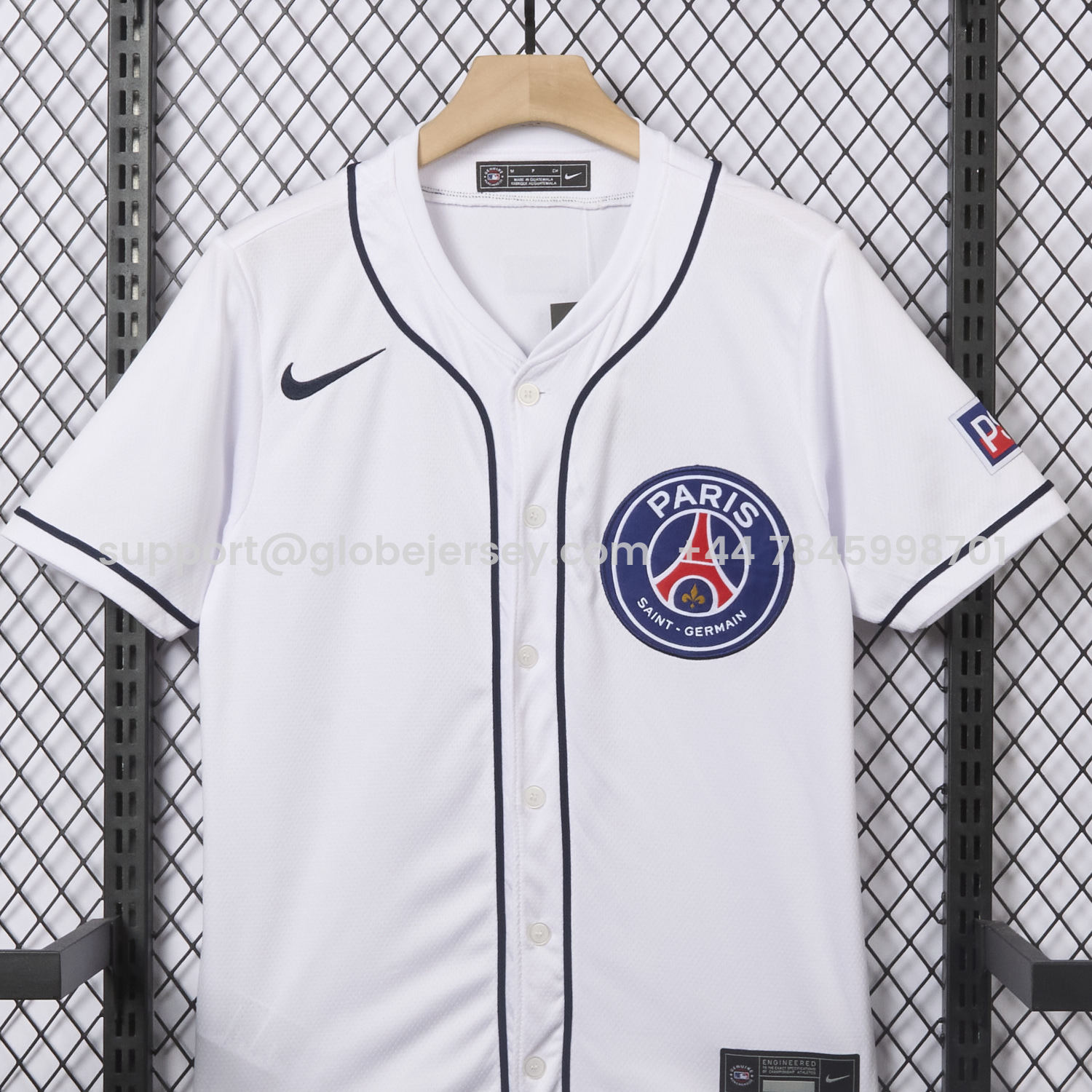 GlobeJersey-Paris Saint-Germain PSG 25-26 White Limited Baseball Jersey