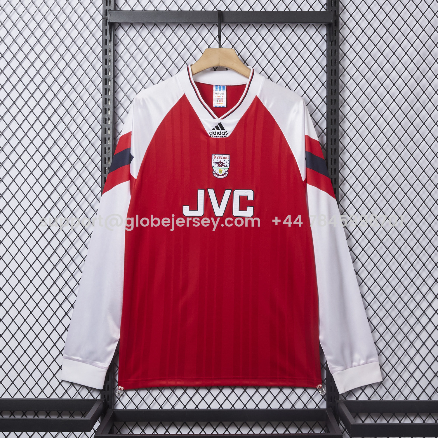 GlobeJersey-Retro Arsenal 92-94 Home Long Sleeves Jersey