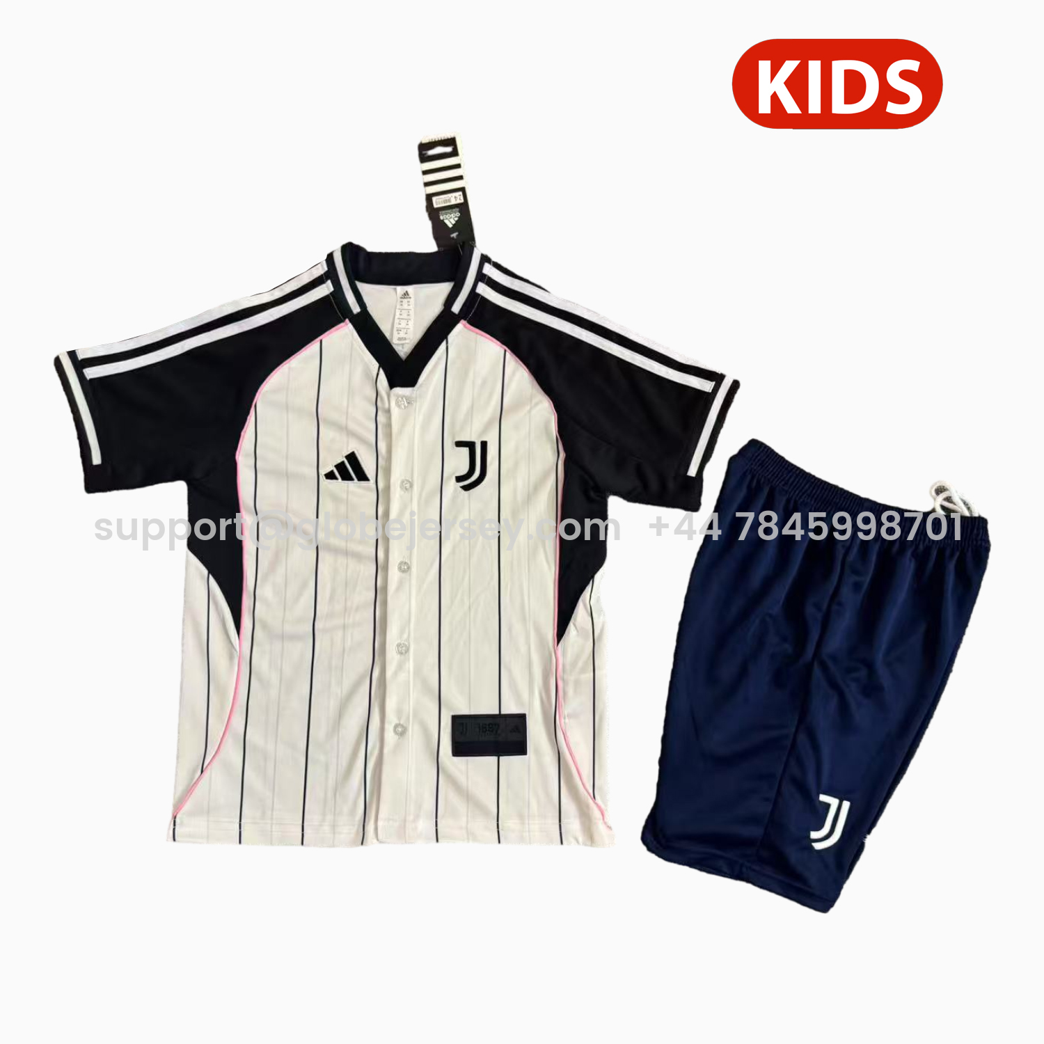 GlobeJersey-Juventus 25-26 White Baseball Kids Kit
