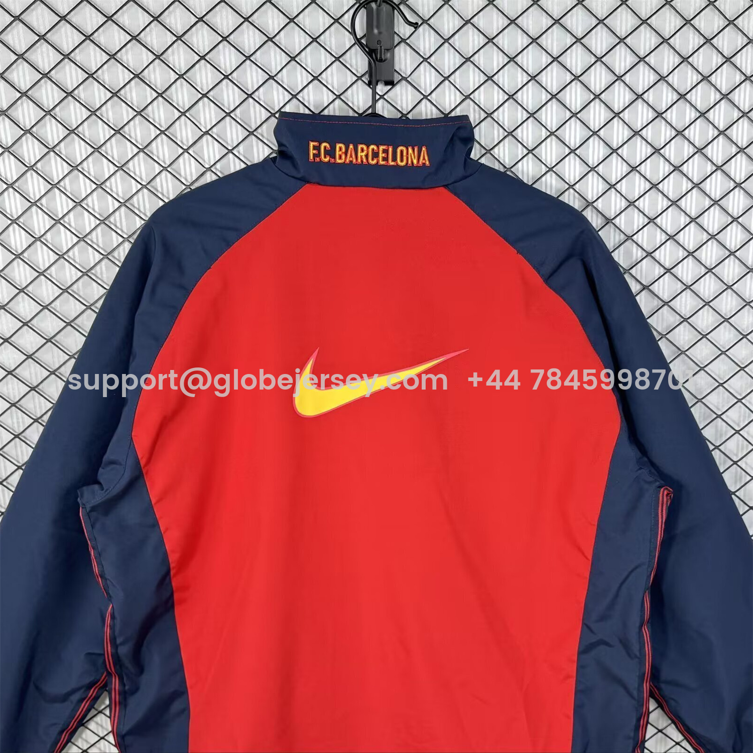 GlobeJersey-Retro Barcelona 1998-00 Home Windbreaker Jacket - Red