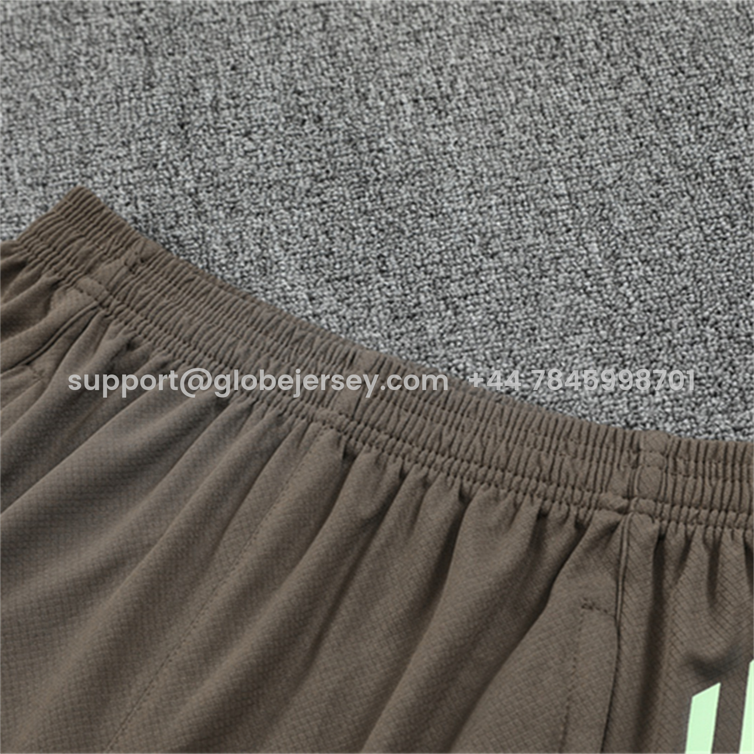 GlobeJersey-Real Madrid 25-26 Kids Short-Sleeve Training Set - Dark Khaki Top and Shorts