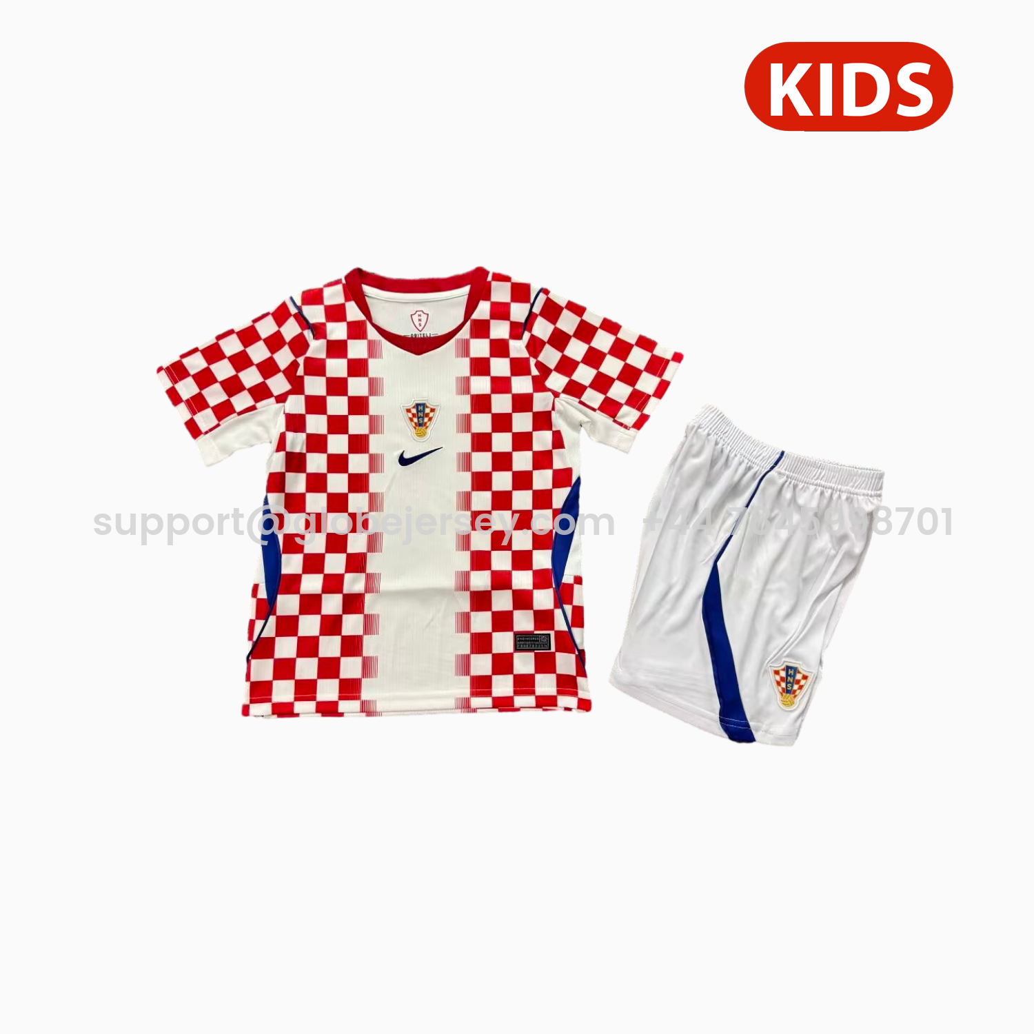 GlobeJersey-Croatia 2026 Home Kids Kit