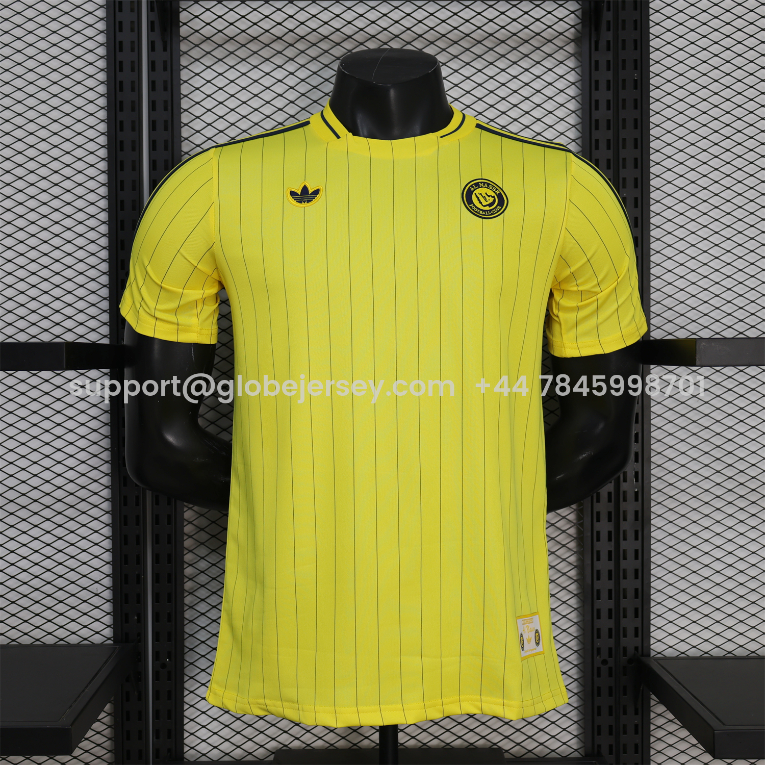 GlobeJersey-Al Nassr Riyadh Victory 25-26 Terrace Icon Retro Casual Style Yellow Jersey - Player Version