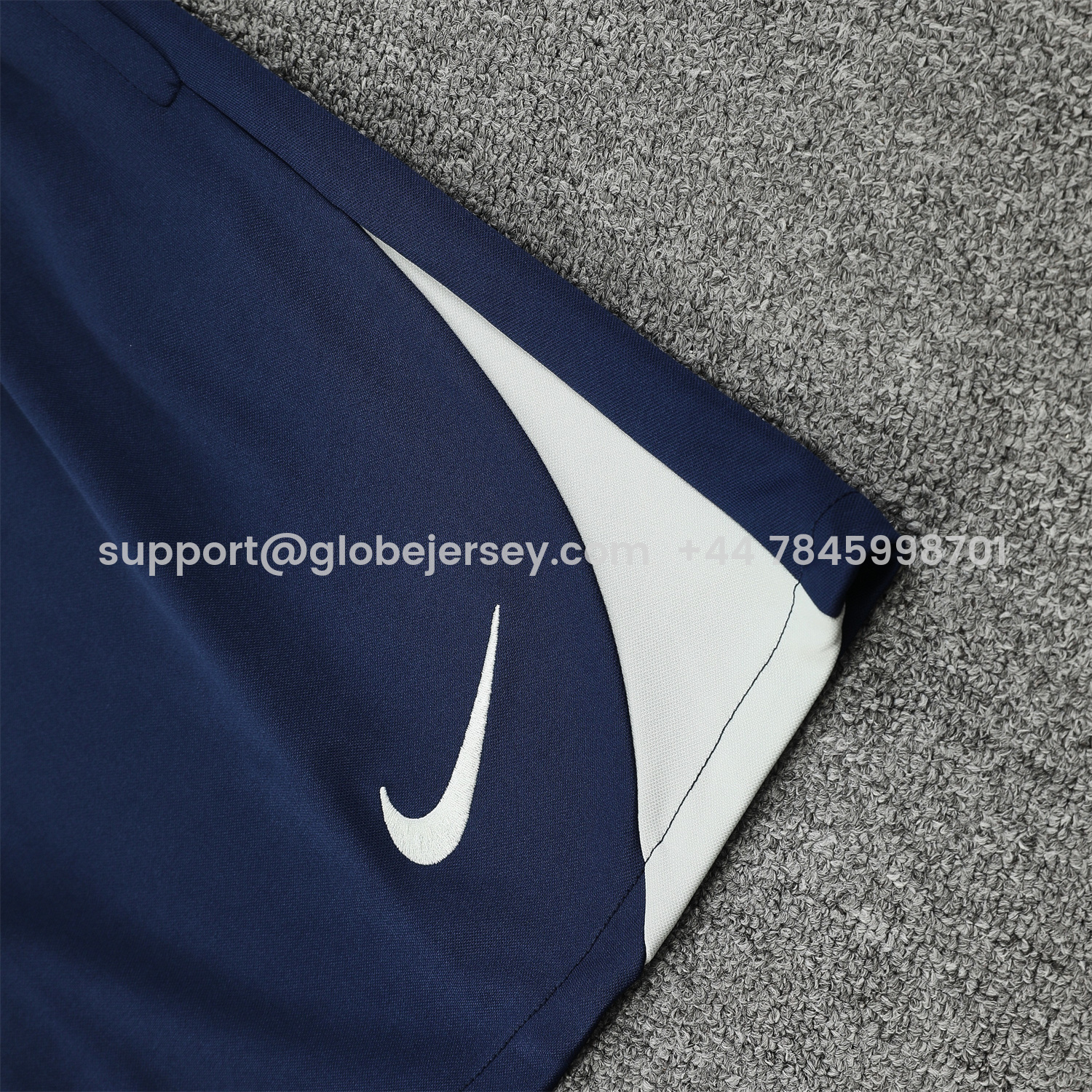 GlobeJersey-Inter Milan 25-26 Vest Training Set - White Vest & Blue Shorts