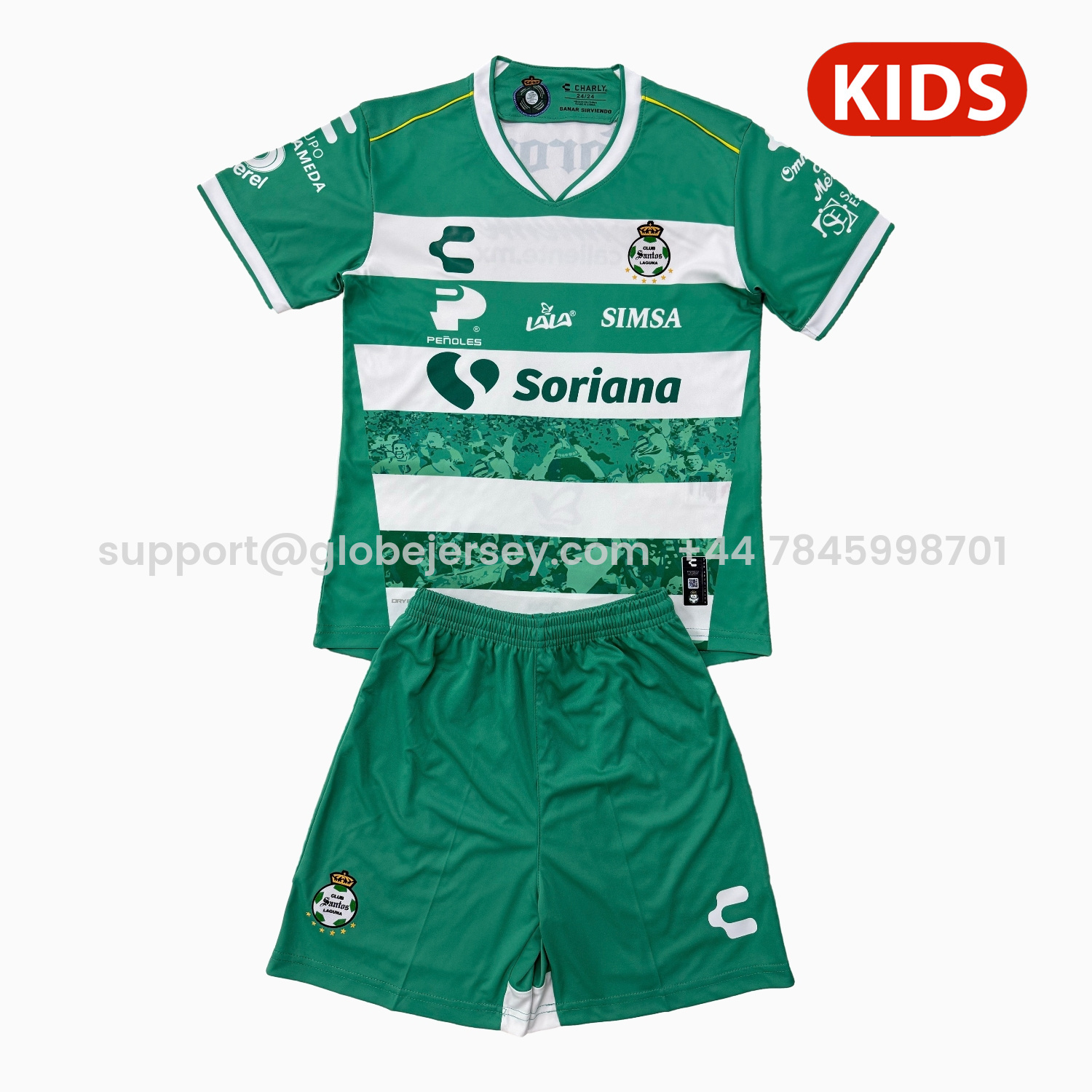 GlobeJersey-Santos Laguna 25-26 Home Kids Kit