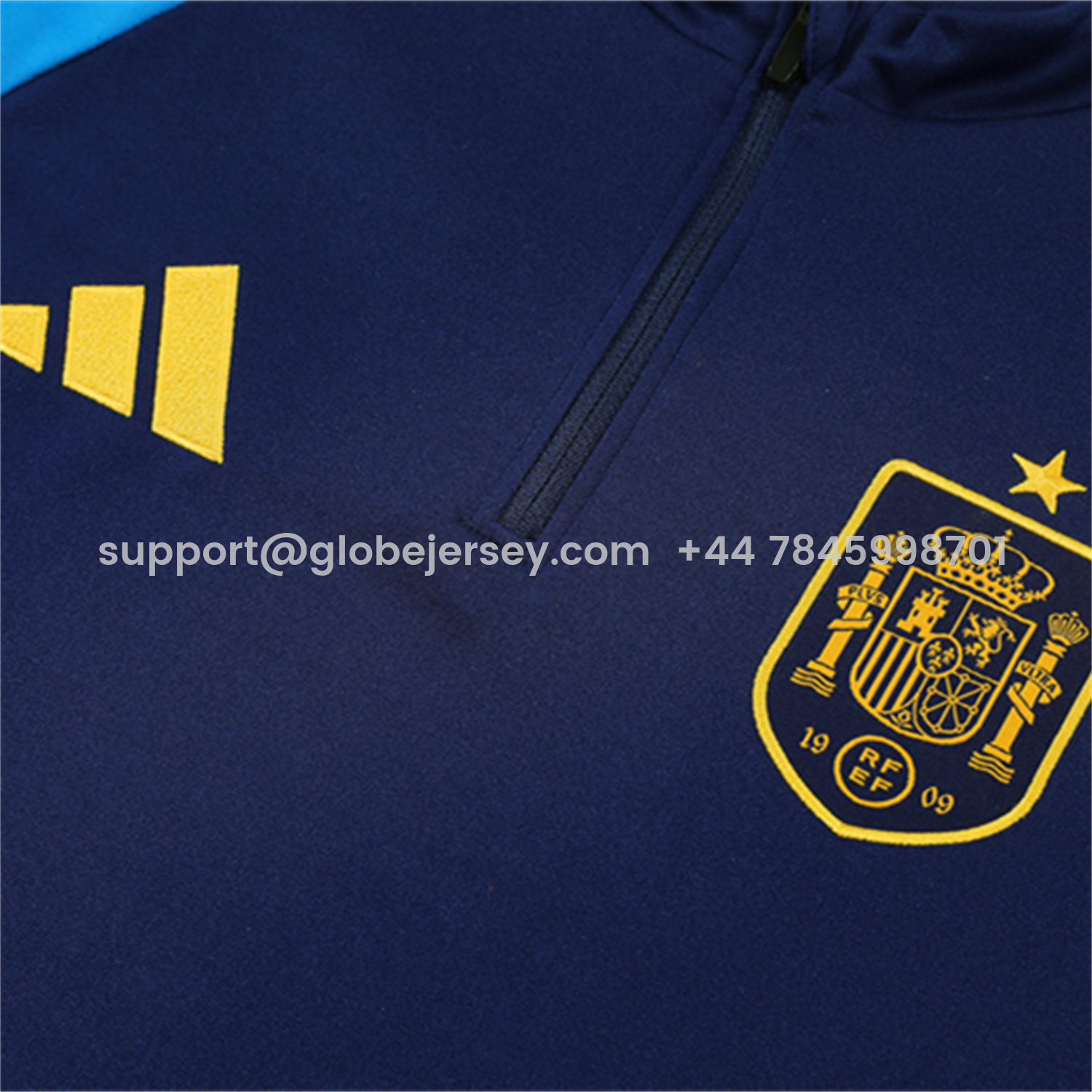 GlobeJersey-Spain 2026 Long Sleeve Training Set - Royal Blue Top & Pants