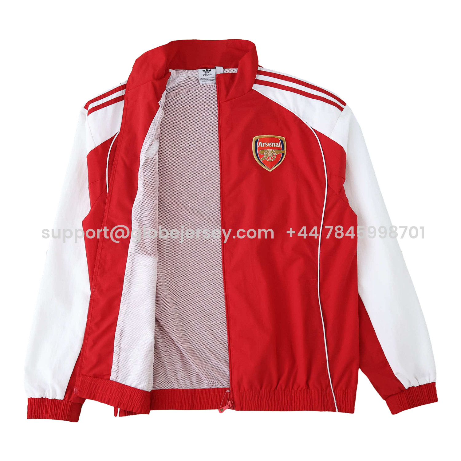 GlobeJersey-Arsenal 25-26 Throwback Windbreaker Jacket - Red
