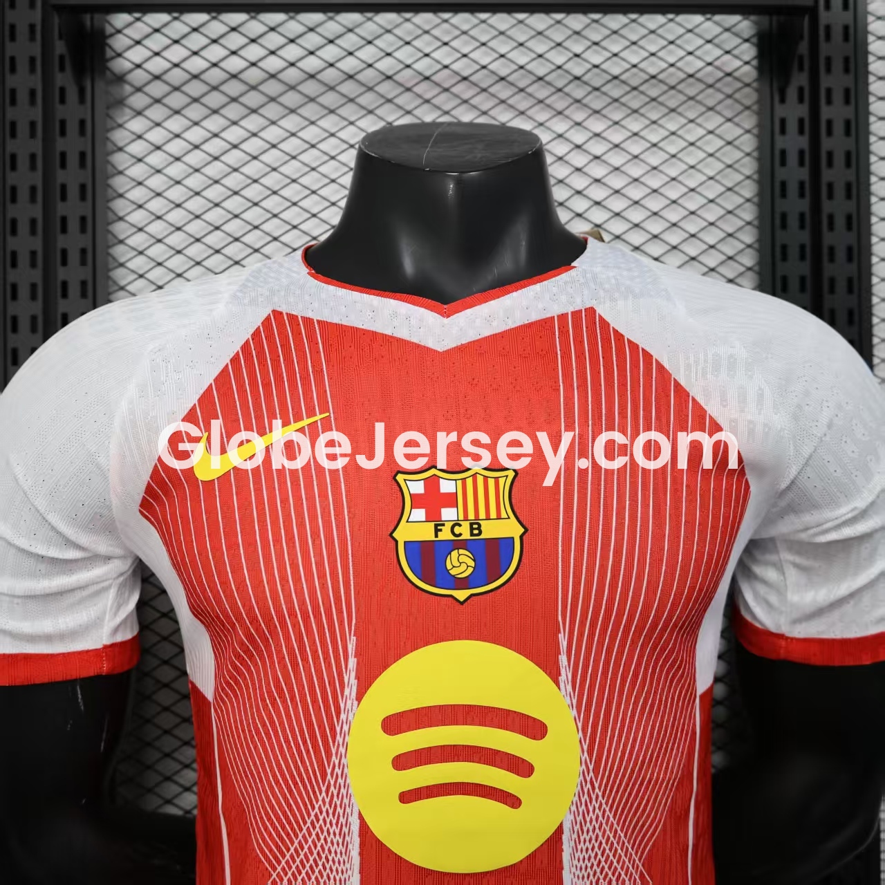 GlobeJersey-Barcelona 25-26 Red & White Big LOGO Special Jersey - Player Version