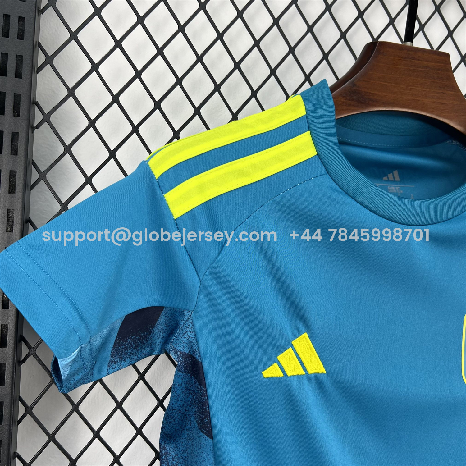 GlobeJersey-Spain 2026 Lake Blue Goalkeeper Kids Kit