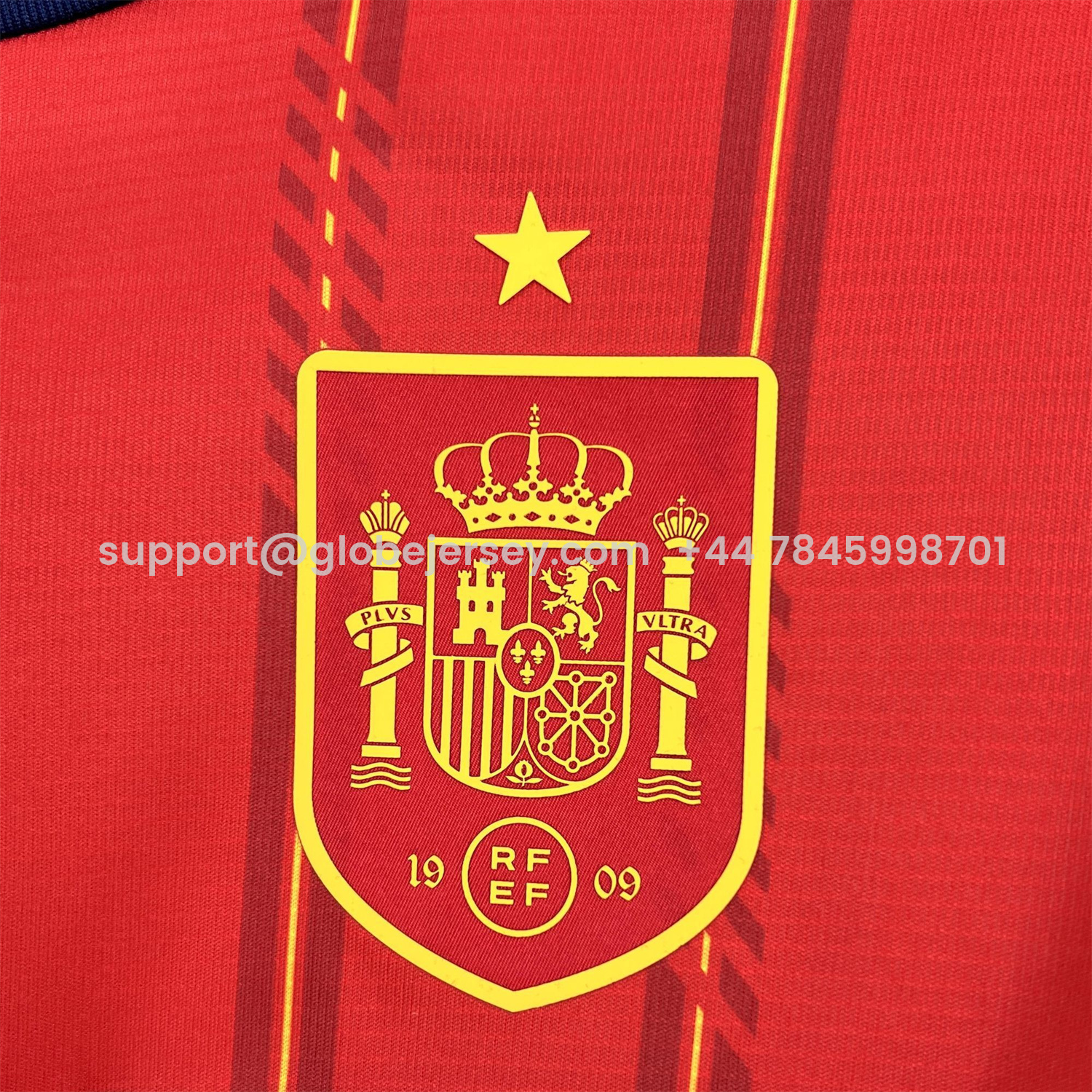 GlobeJersey-Spain 2026 Home Red Long Sleeves Jersey - Fans Version
