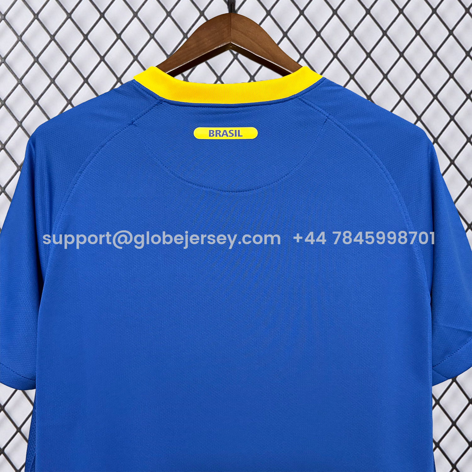 GlobeJersey-Retro Brazil 2010 Away Blue Jersey
