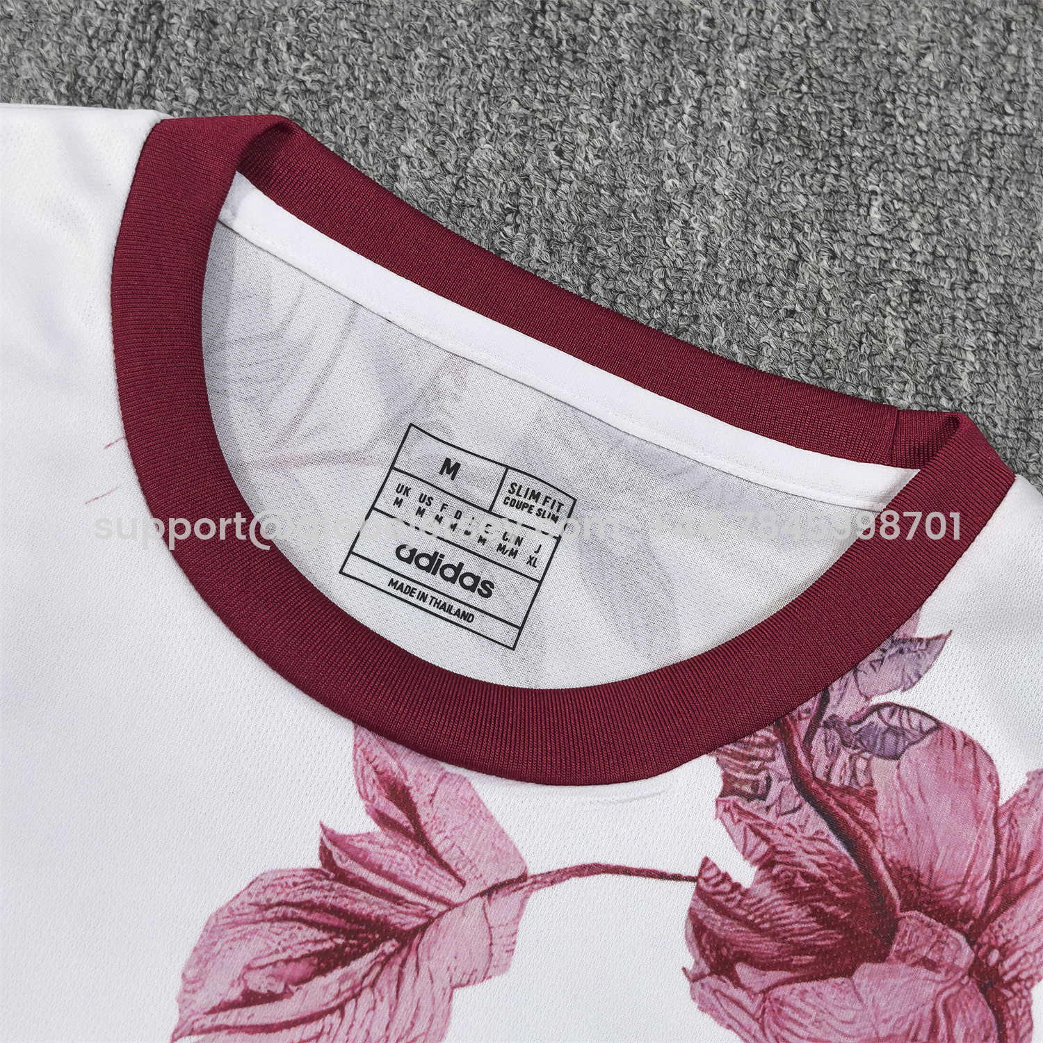 GlobeJersey-Japan 25-26 Red Flowers White Jersey - Fans Version