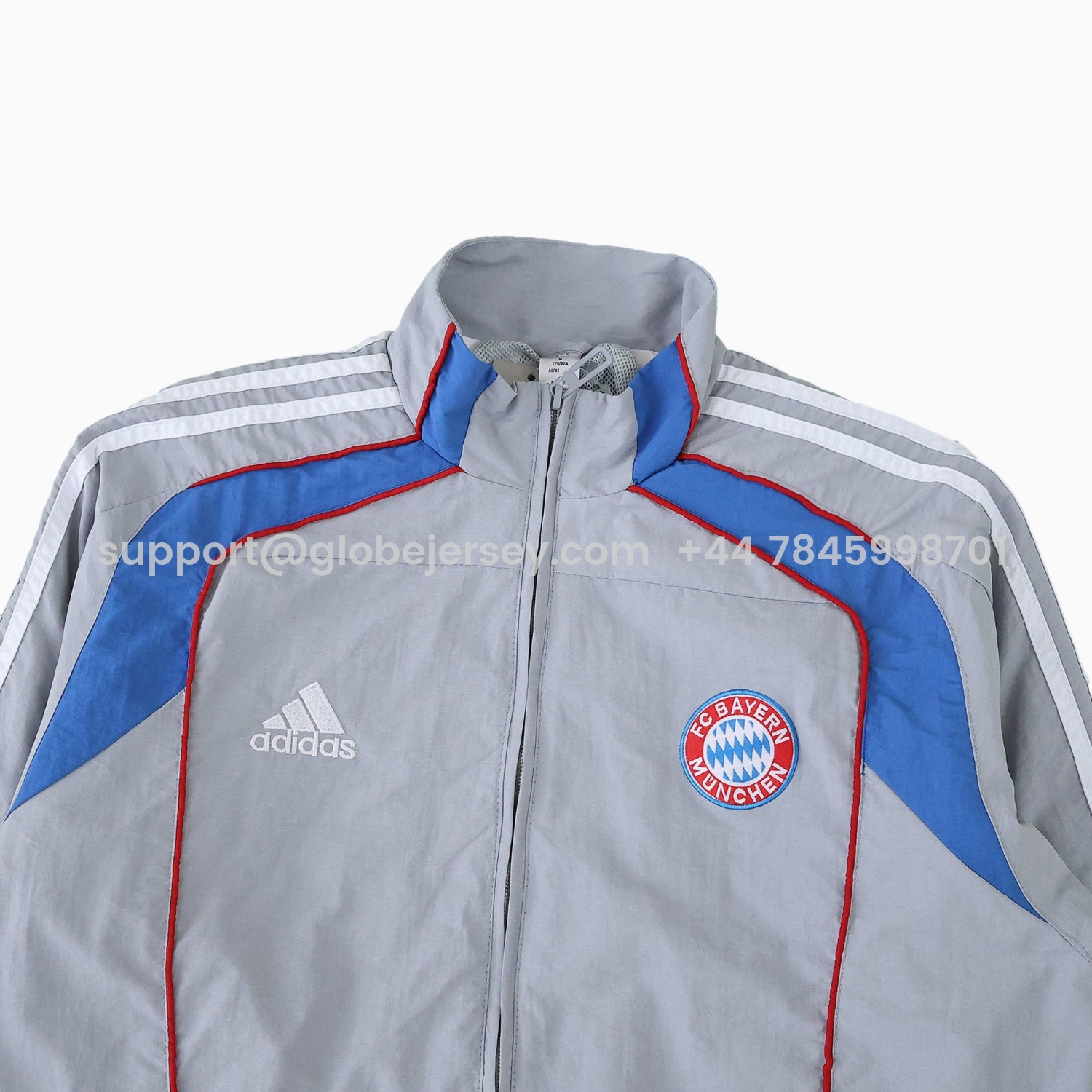 GlobeJersey-Bayern Munich 25-26 Grey Throwback Windbreaker Jacket - Grey