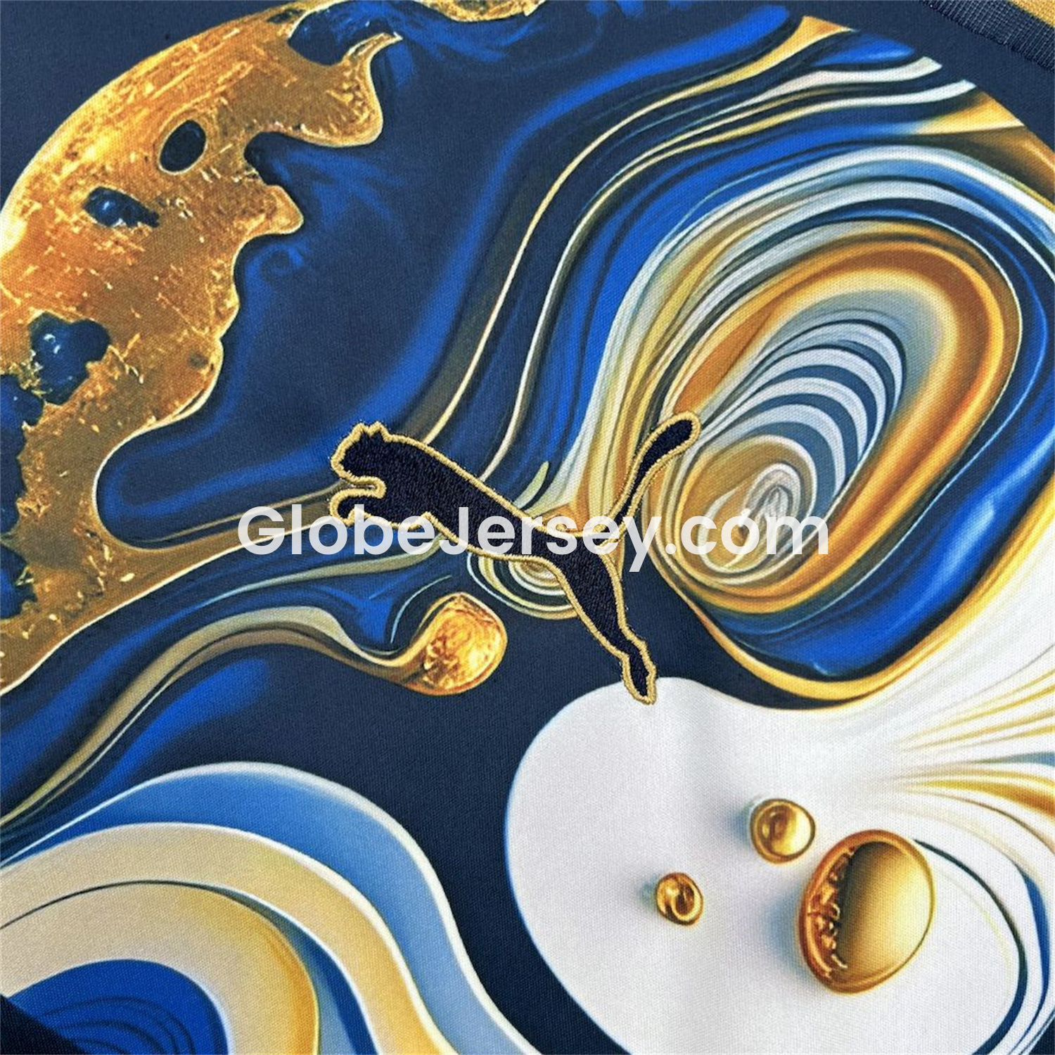 GlobeJersey-Manchester City 25-26 Blue Golden Fan-designed Special Edition Jersey - Fans Version