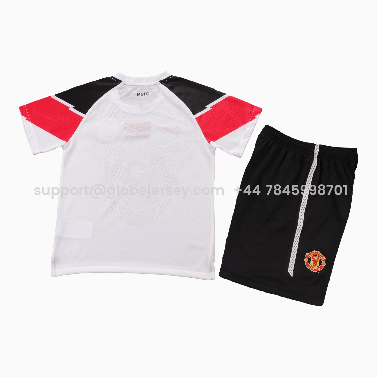 GlobeJersey-Retro Manchester United 2010-11 Away Kids Kit - Champions League Version