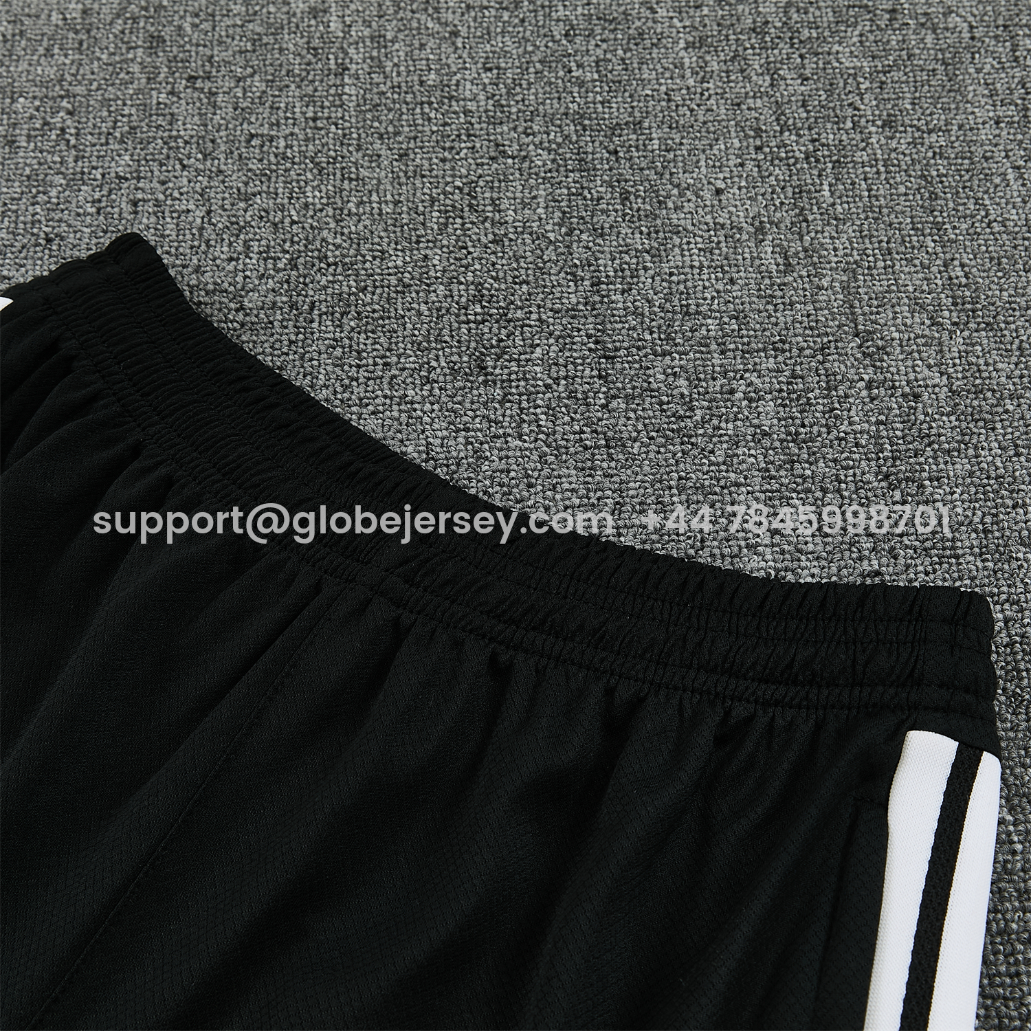 GlobeJersey-Germany 2026 Short-Sleeve Training Set - Black With Red Top & Black With Red Pants
